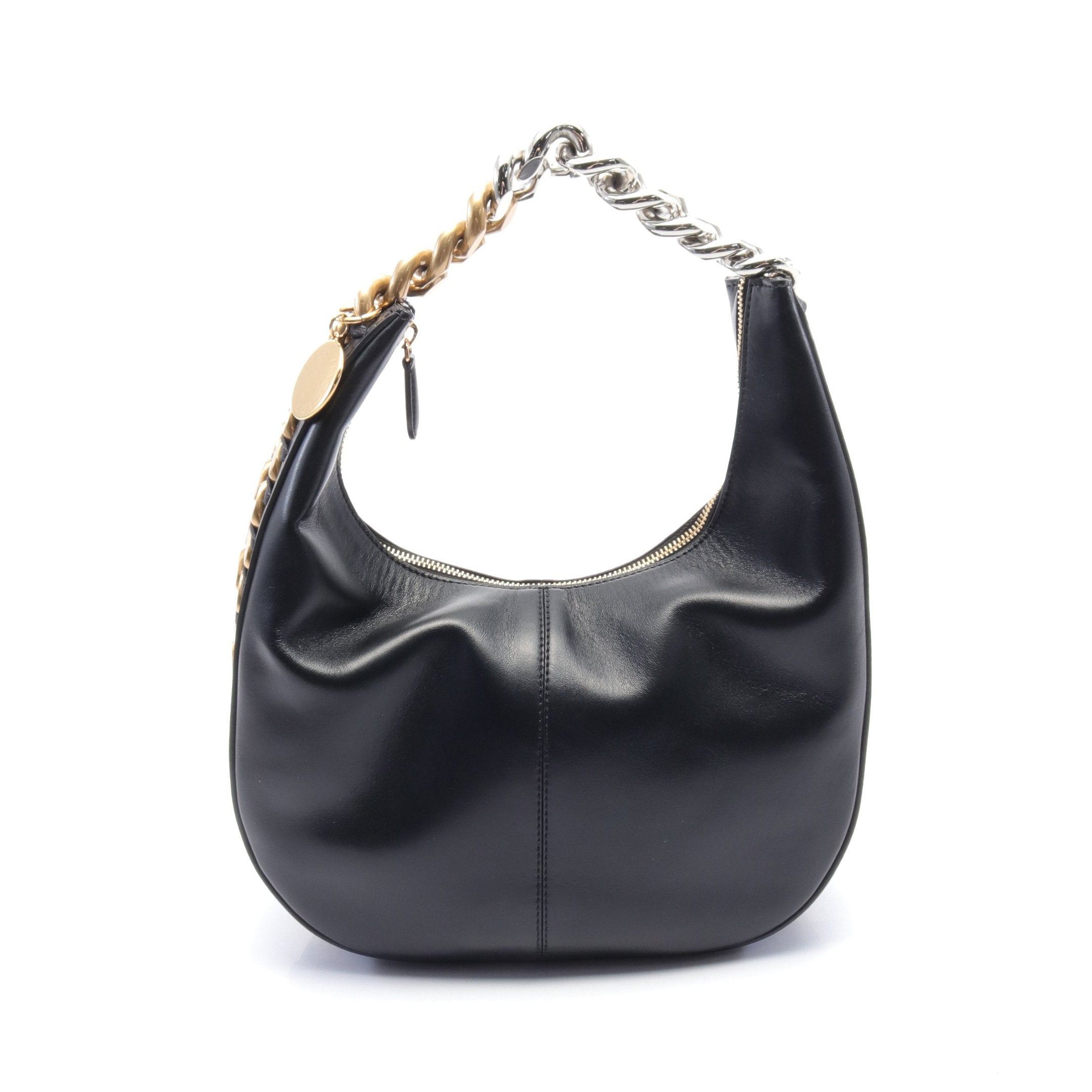 image of Stella Mccartney Frayme Zipit Small Flame Zipit Small Chain Handbag Fake Leather Black, Women's