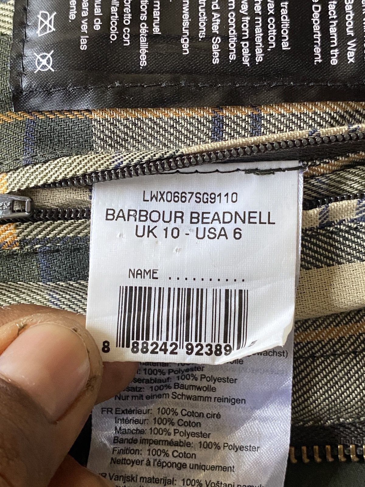 Barbour × Vintage Vintage barbour wax jacket Size US S / EU 44-46 / 1 - 19 Thumbnail
