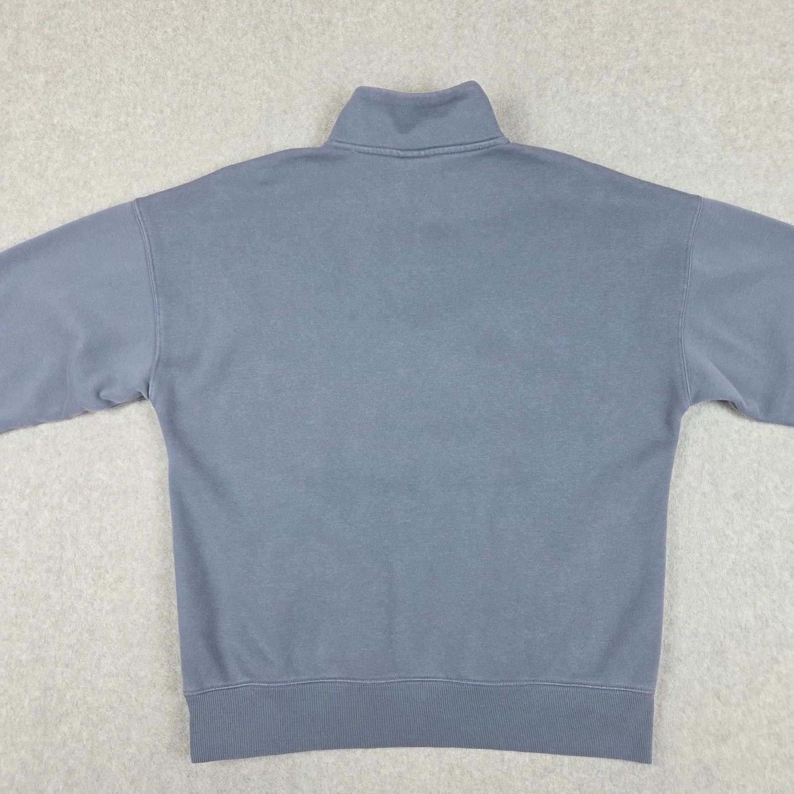 H&M H&M Small Oversized "NYCBKN" Half Zip Blue Sweatshirt Size US S / EU 44-46 / 1 - 3 Thumbnail