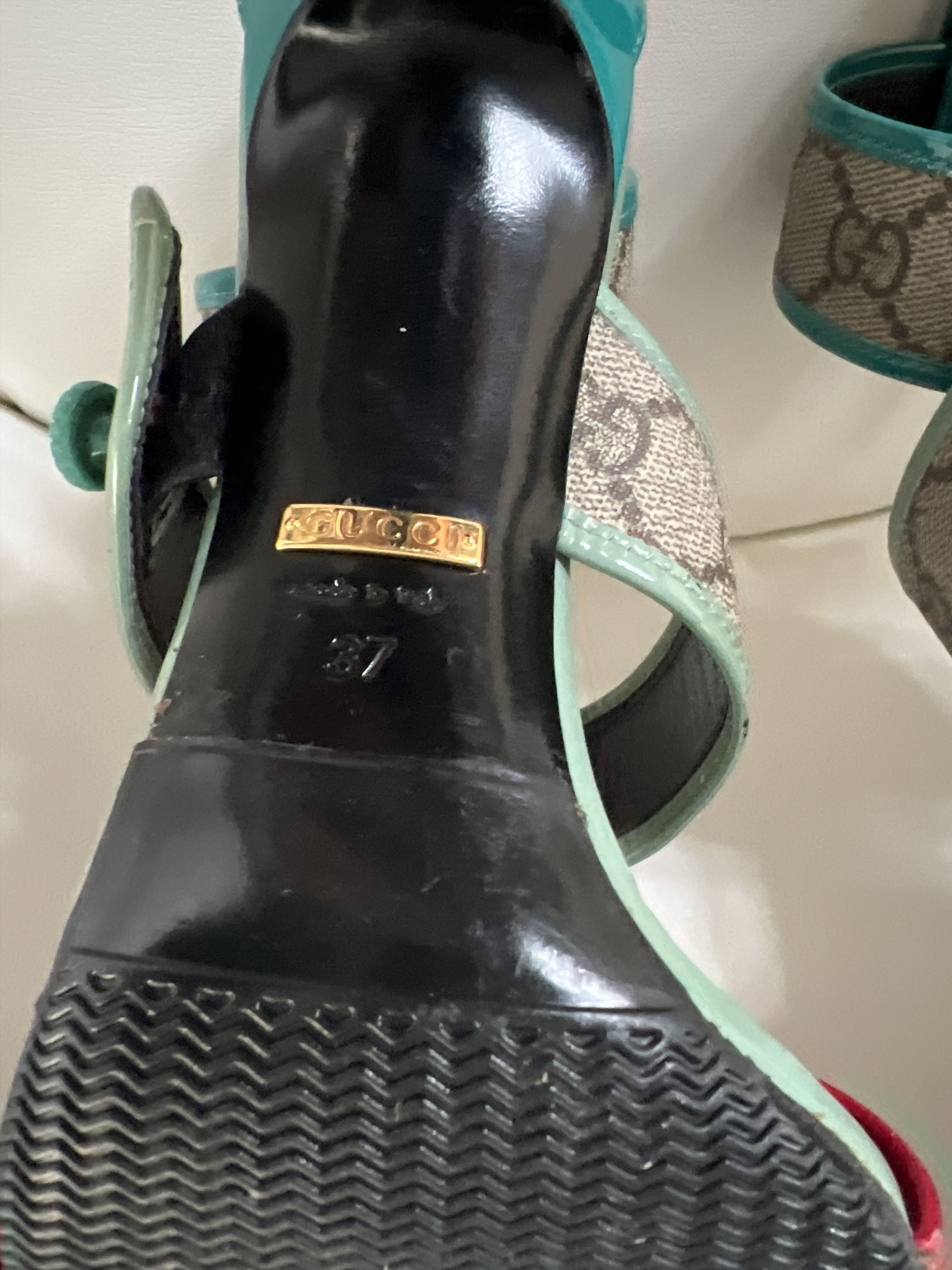Gucci Gucci Monogram Sandals Size US 7 / IT 37 - 6 Thumbnail