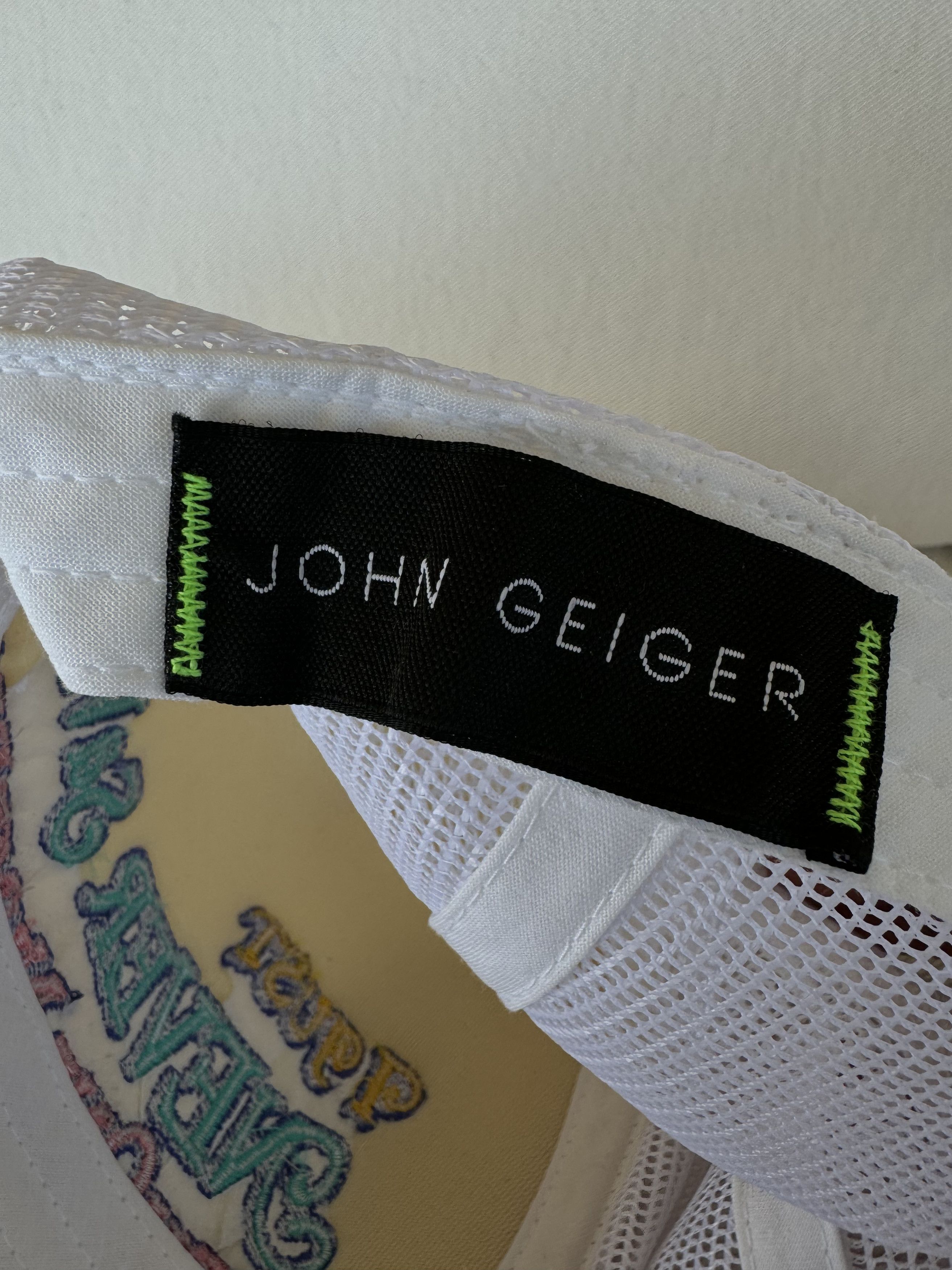 John Geiger White 'Phone Numbers' Trucker Hat Size ONE SIZE - 3 Thumbnail