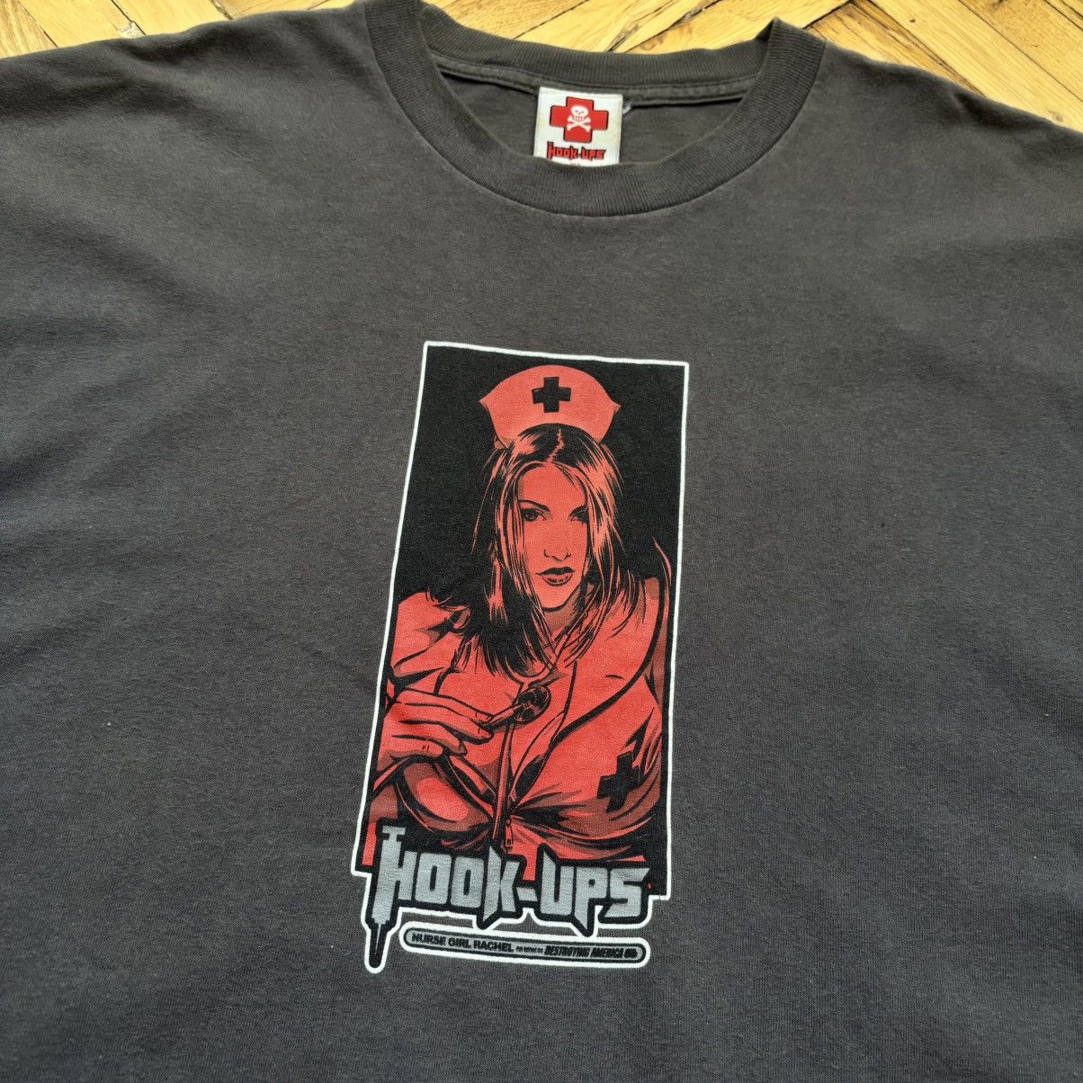 Hook-Ups × Hysteric Glamour × Vintage Vintage 90’s Hook-Ups T-shirt Size US XL / EU 56 / 4 - 2 Thumbnail