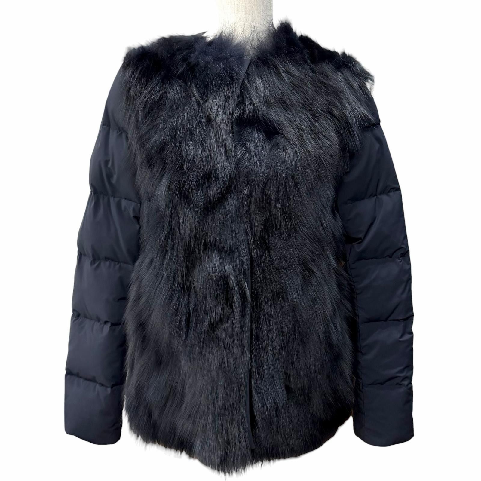 Max Mara Max Mara Weekend MaxMara Down Fox Fur Jacket Textile Outerwear DUTY FREE for USA Size ONE SIZE - 1 Thumbnail