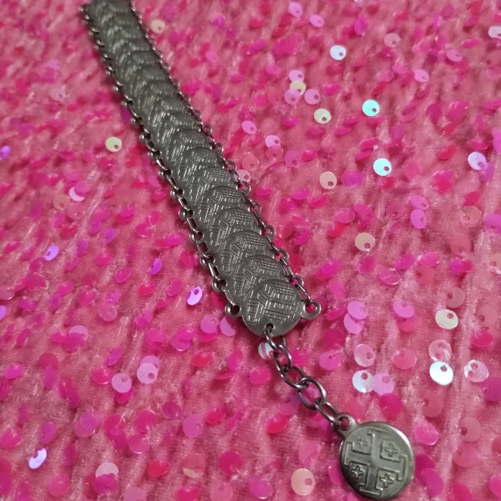 Vintage Beautiful vintage Jerusalem coin silver hook bracelet Size ONE SIZE - 3 Thumbnail
