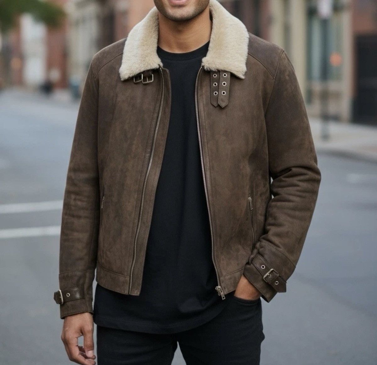 Other DELAN sheep leather Jacket NWT $1608 Size US XL / EU 56 / 4 - 4 Thumbnail