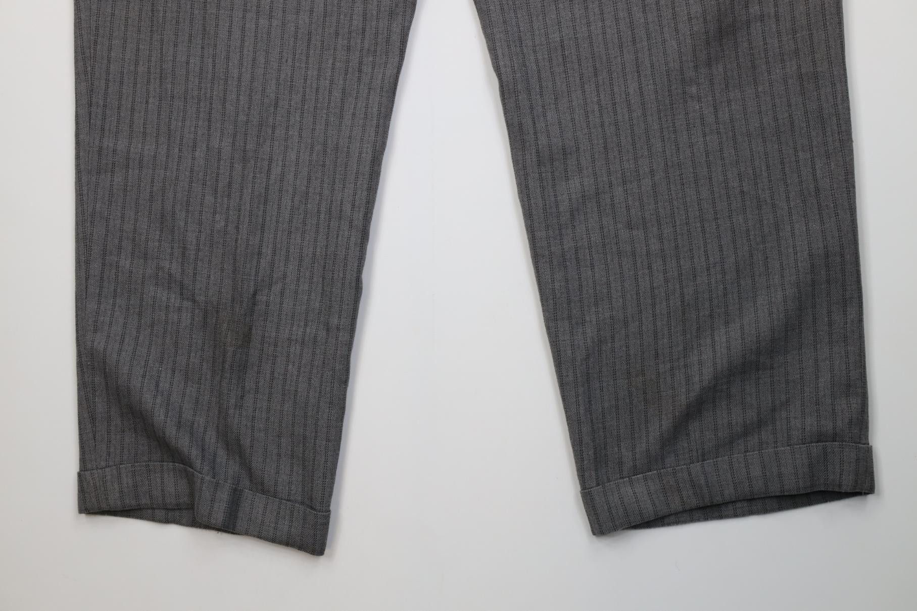 Vintage Vintage 90s Streetwear Gabardine Striped Wide Leg Pants Size US 42 / EU 58 - 16 Thumbnail