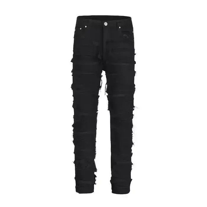 Japanese Brand Skinny Denim Jeans Heavy Destruction Ripped Size US 32 / EU 48 - 6 Thumbnail