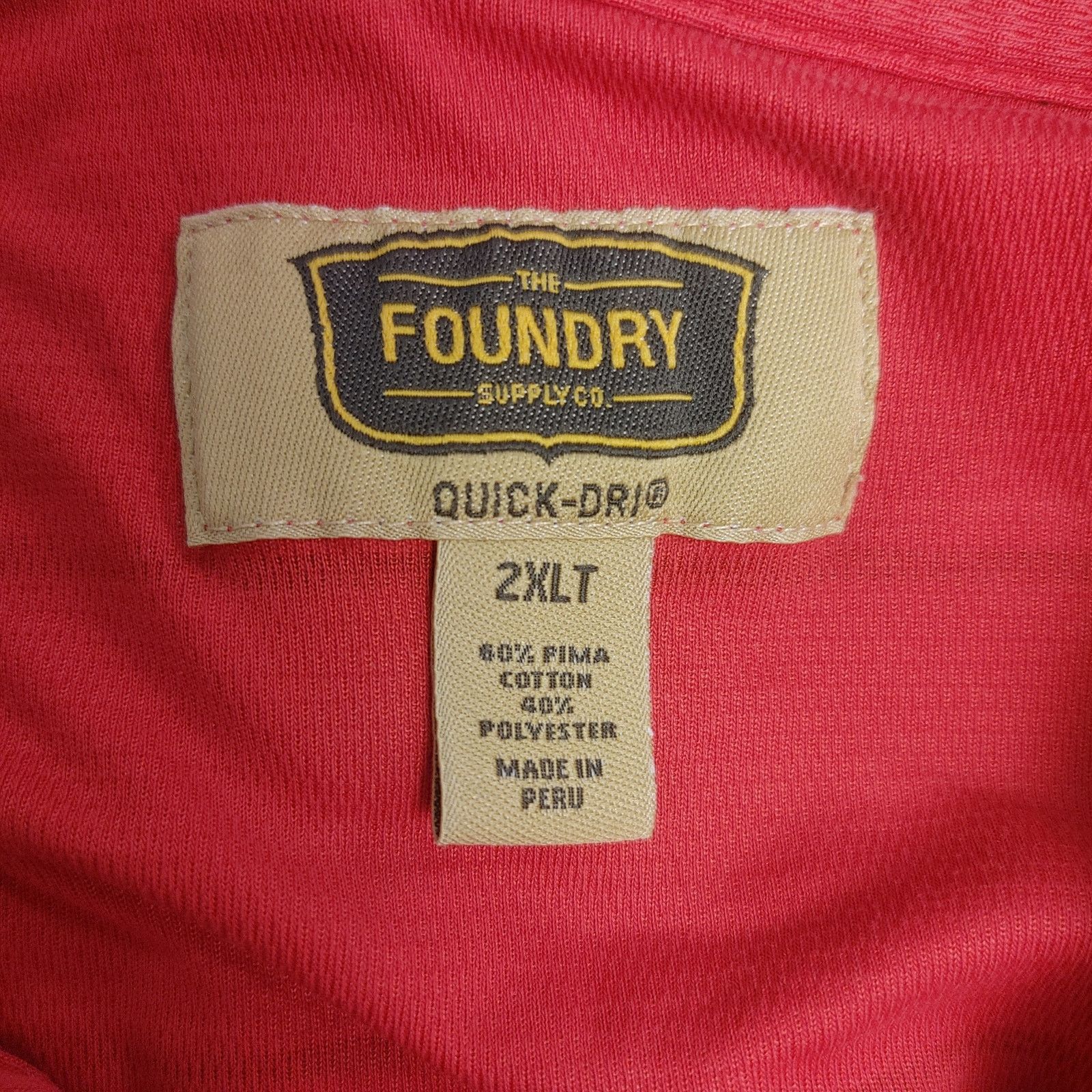Other The Foundry Men's 2XL Red/White Stripe Short Sleeve Polo Tee Size US XXL / EU 58 / 5 - 3 Thumbnail