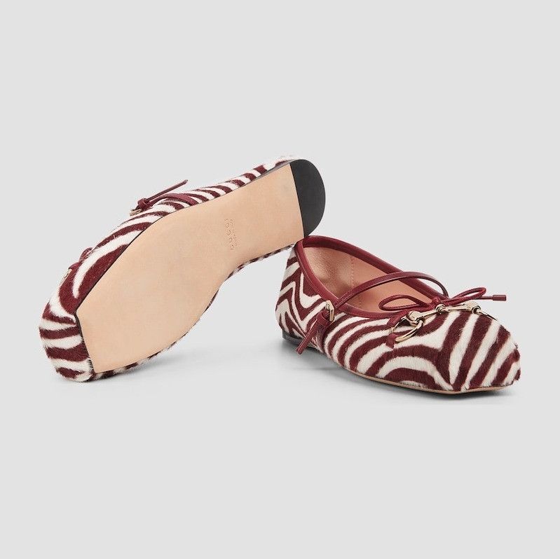 Gucci oc11z0226 Women's Gucci Horsebit Ballet Flats In Multicolor Size US 9 / IT 39 - 3 Thumbnail