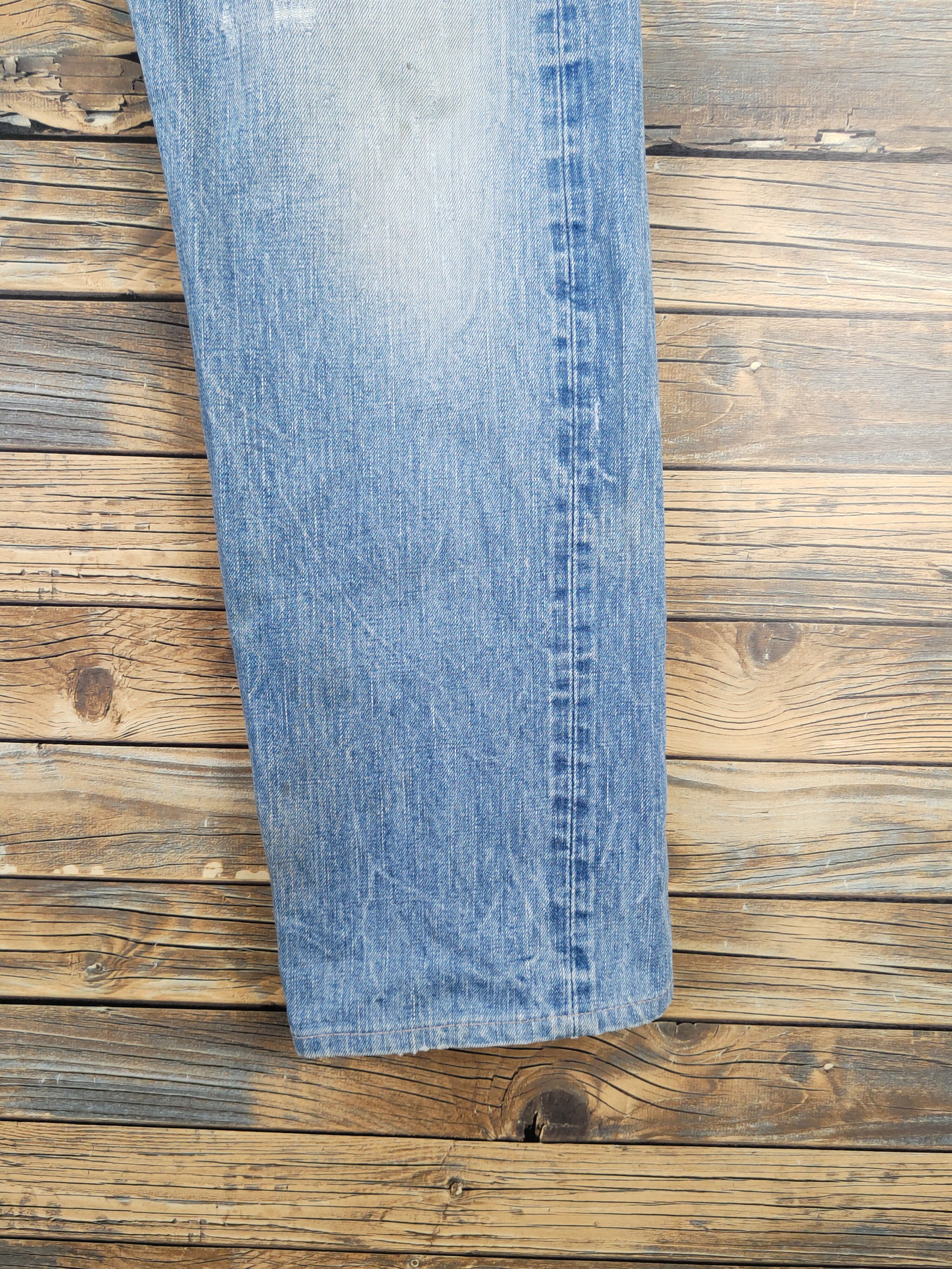 Edwin Edwin Blue Distressed Ripped Jeans #W1035 Size US 30 / EU 46 - 6 Thumbnail