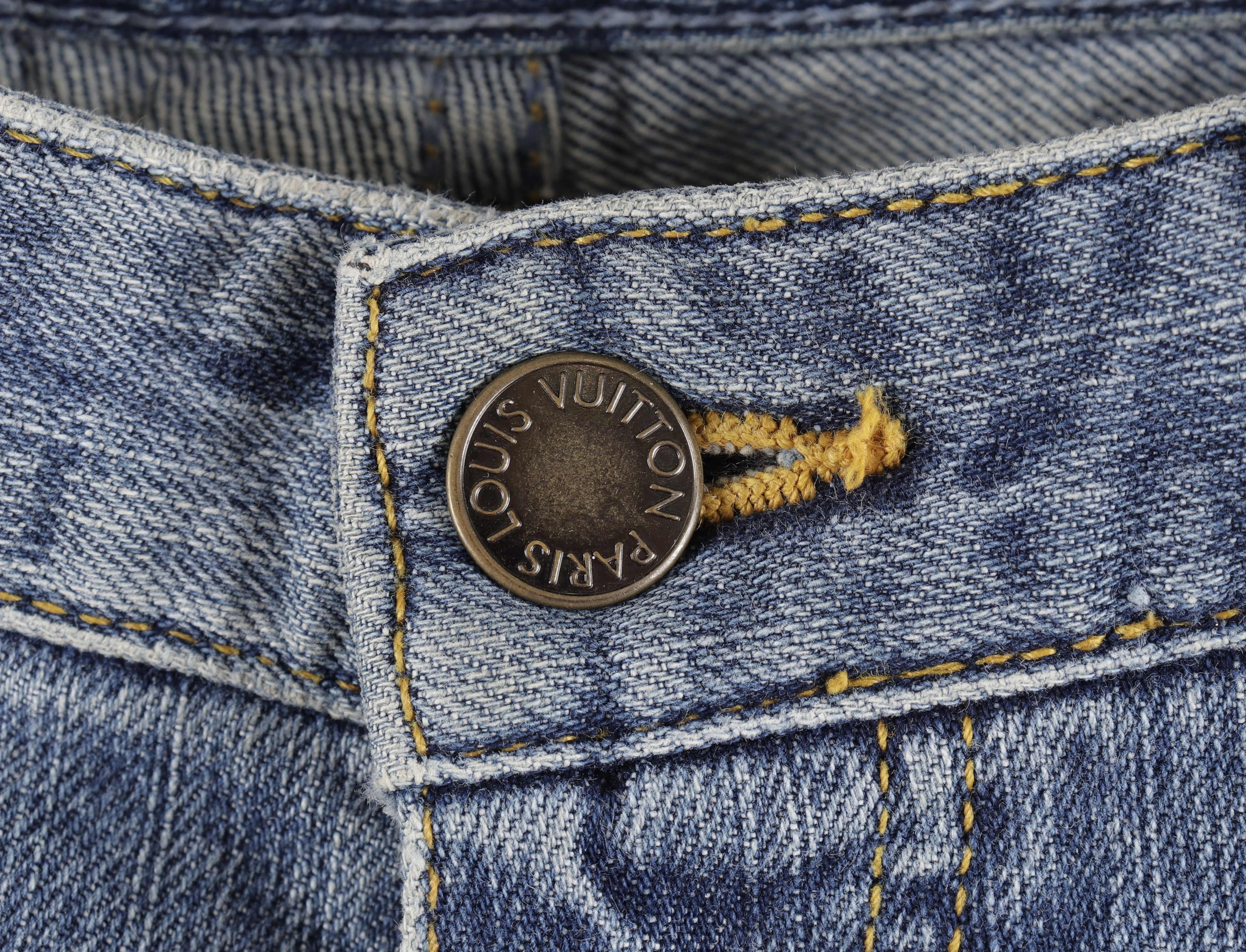 Louis Vuitton Women's Louis Vuitton Blue Cotton Jeans size IT 38 Size 26" / US 2 / IT 38 - 4 Thumbnail