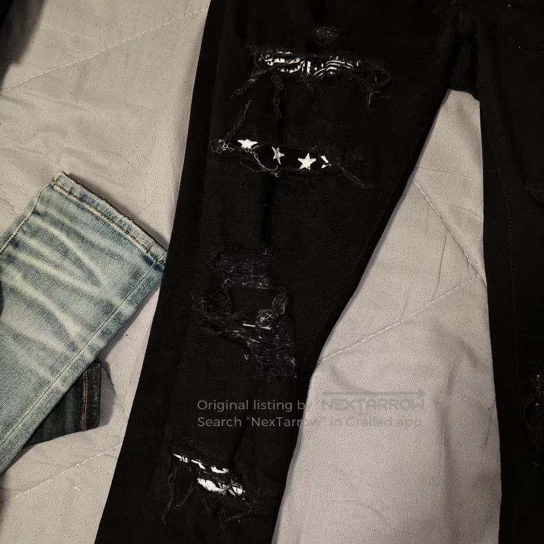 Amiri Amiri Size 30 Checkerboard art patchwork jeans Size US 30 / EU 46 - 3 Thumbnail