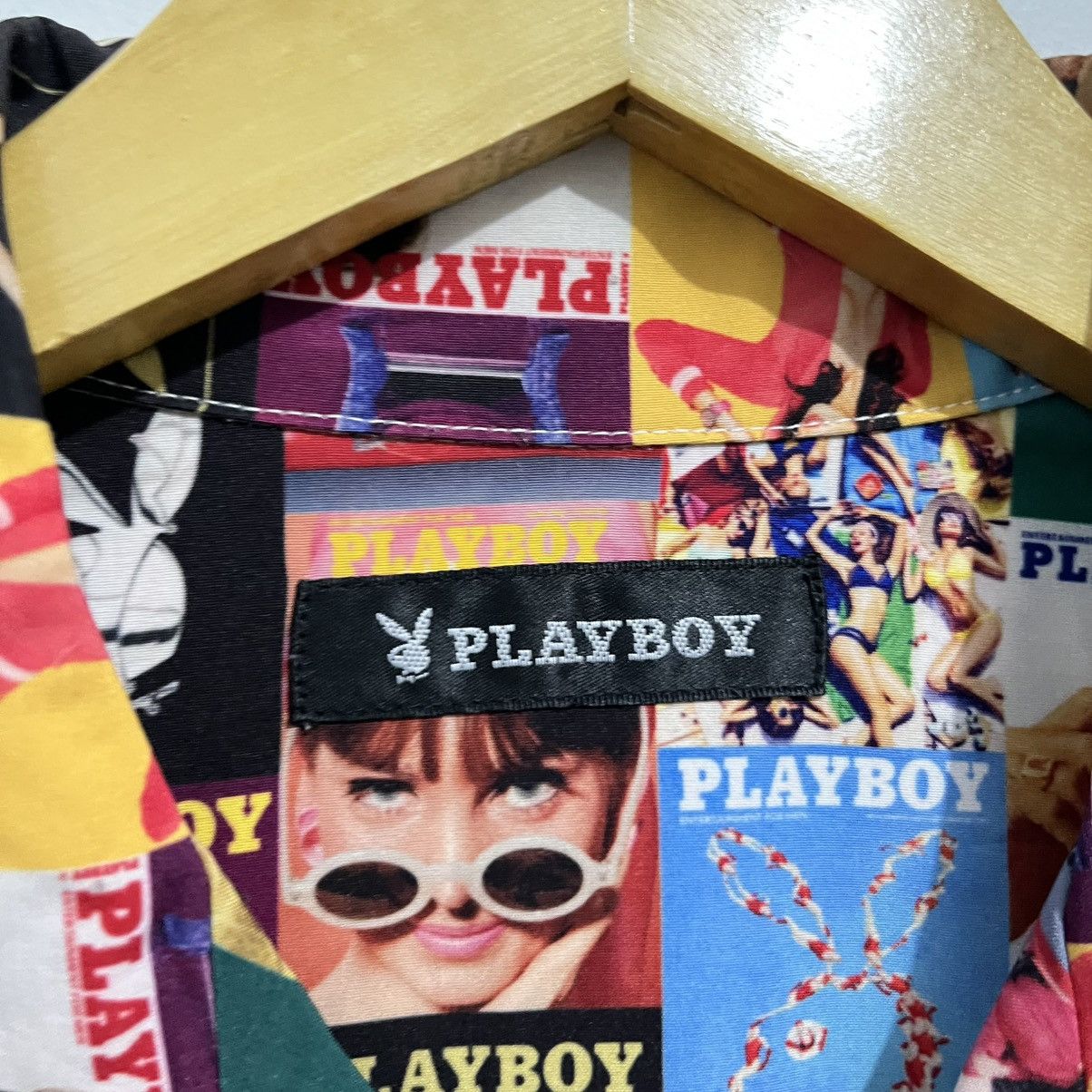 Playboy Y2k Playboy Magazine Cover Print Button Up Shirt Size US M / EU 48-50 / 2 - 7 Thumbnail