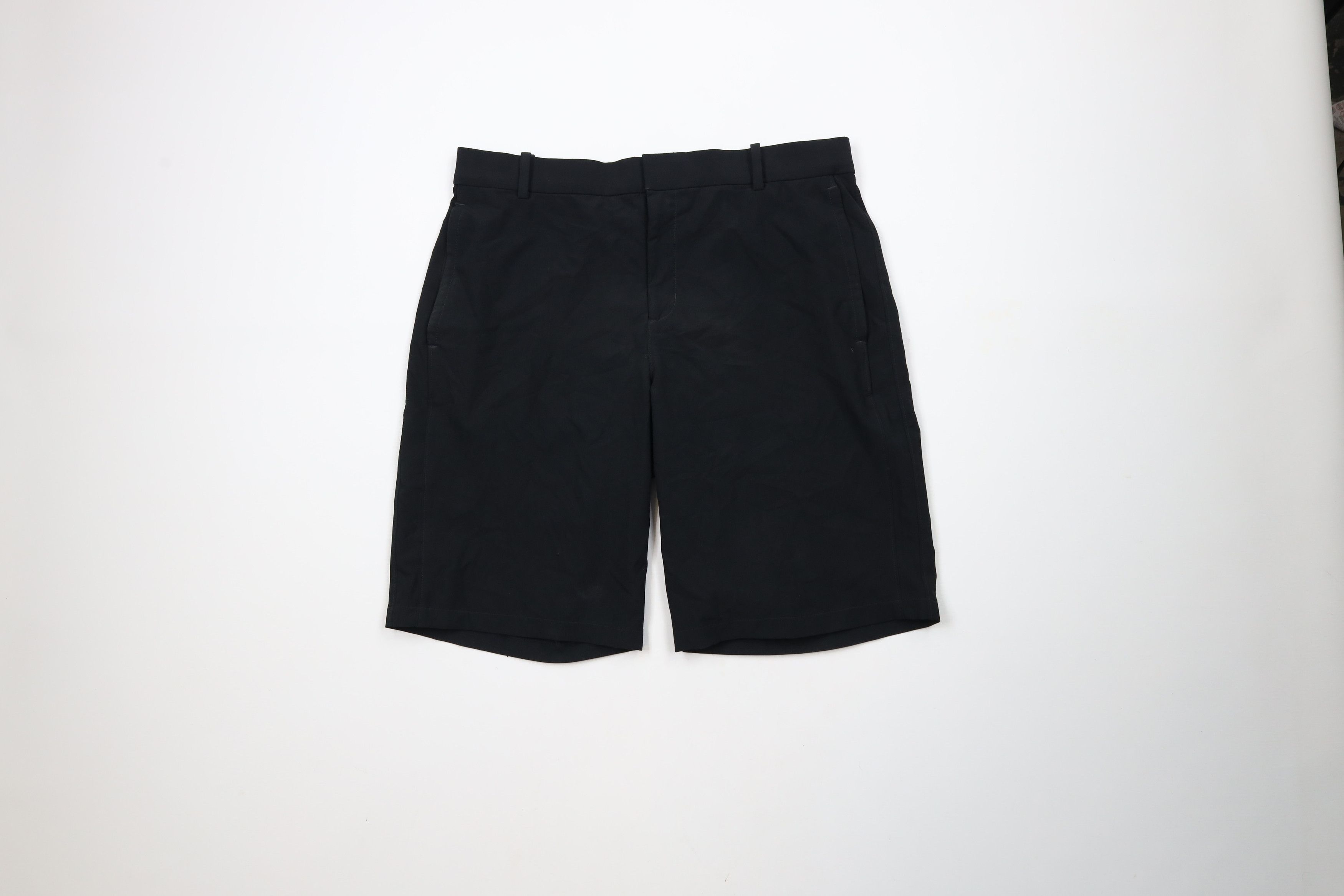 Nike × Vintage Nike Dri-Fit Flat Front Tech Golfing Golf Chino Shorts Black Size US 32 / EU 48 - 1 Thumbnail