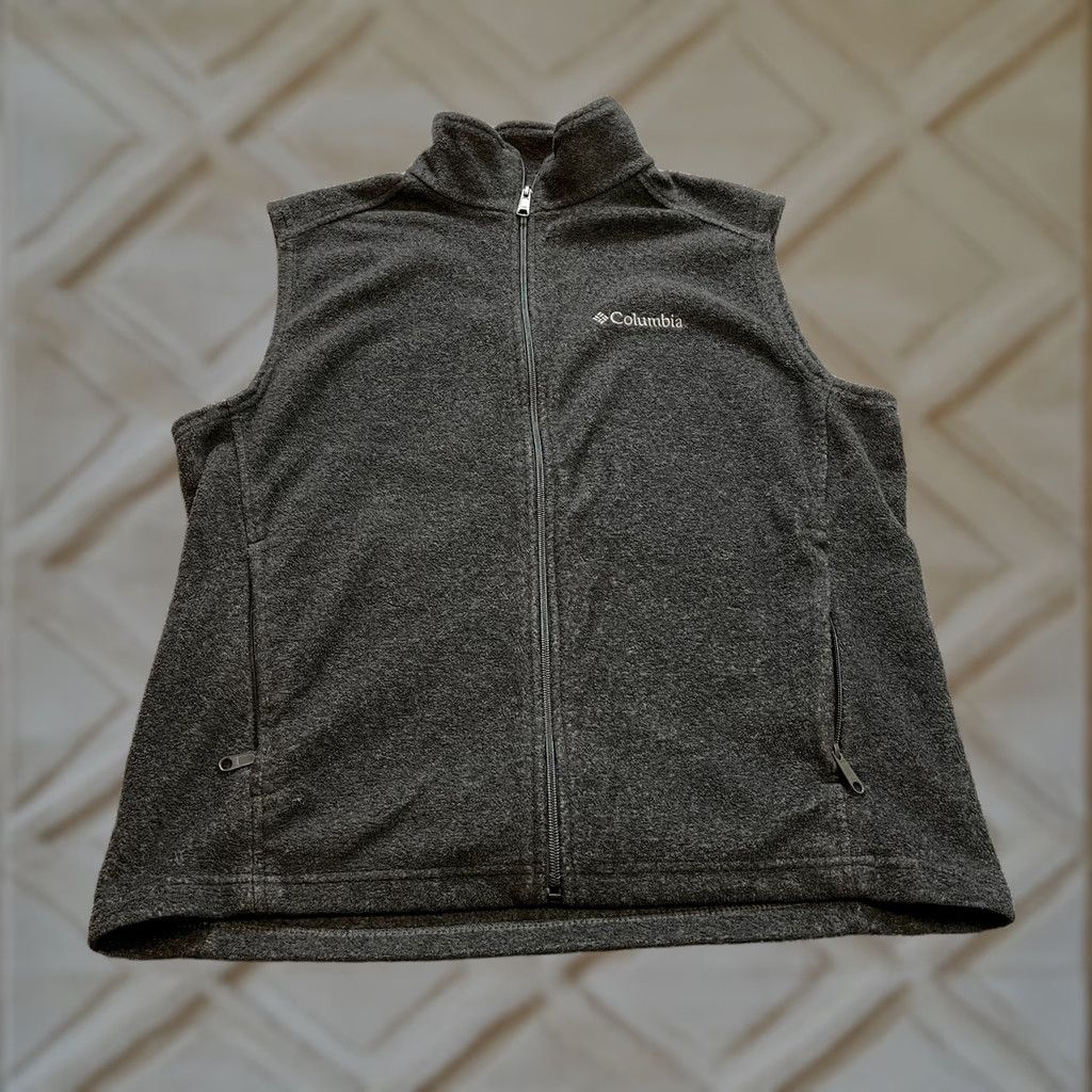 Logo 7 Columbia Vest Jacket Mens Medium Gray Fleece Full Zip Logo Active Adult Size US M / EU 48-50 / 2 - 1 Thumbnail