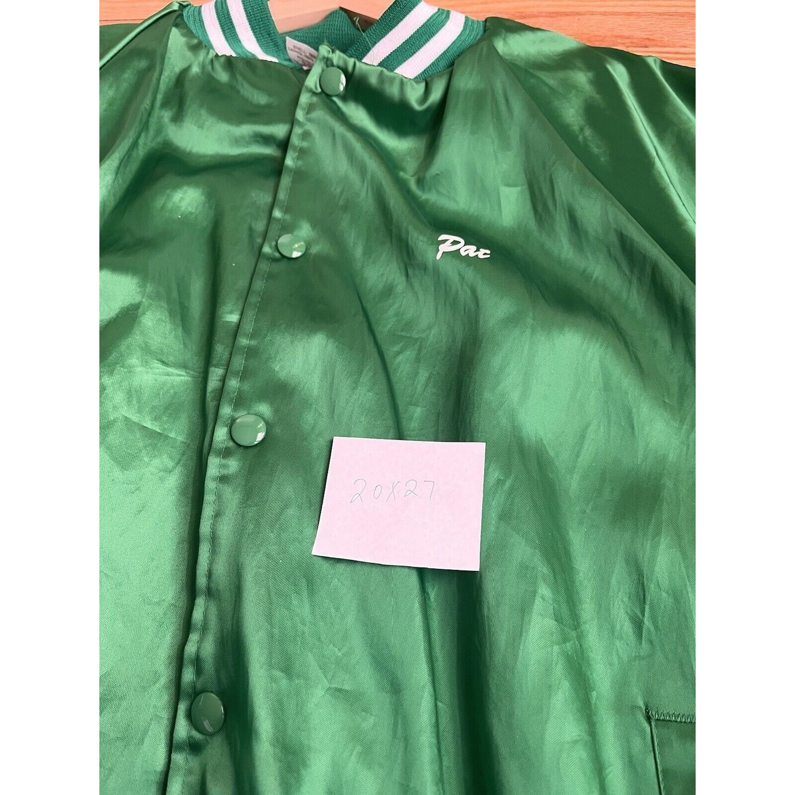Vintage VINTAGE MADE IN USA GREEN NYLON BOMBER COACH STARTER JACKET Size US XL / EU 56 / 4 - 8 Thumbnail