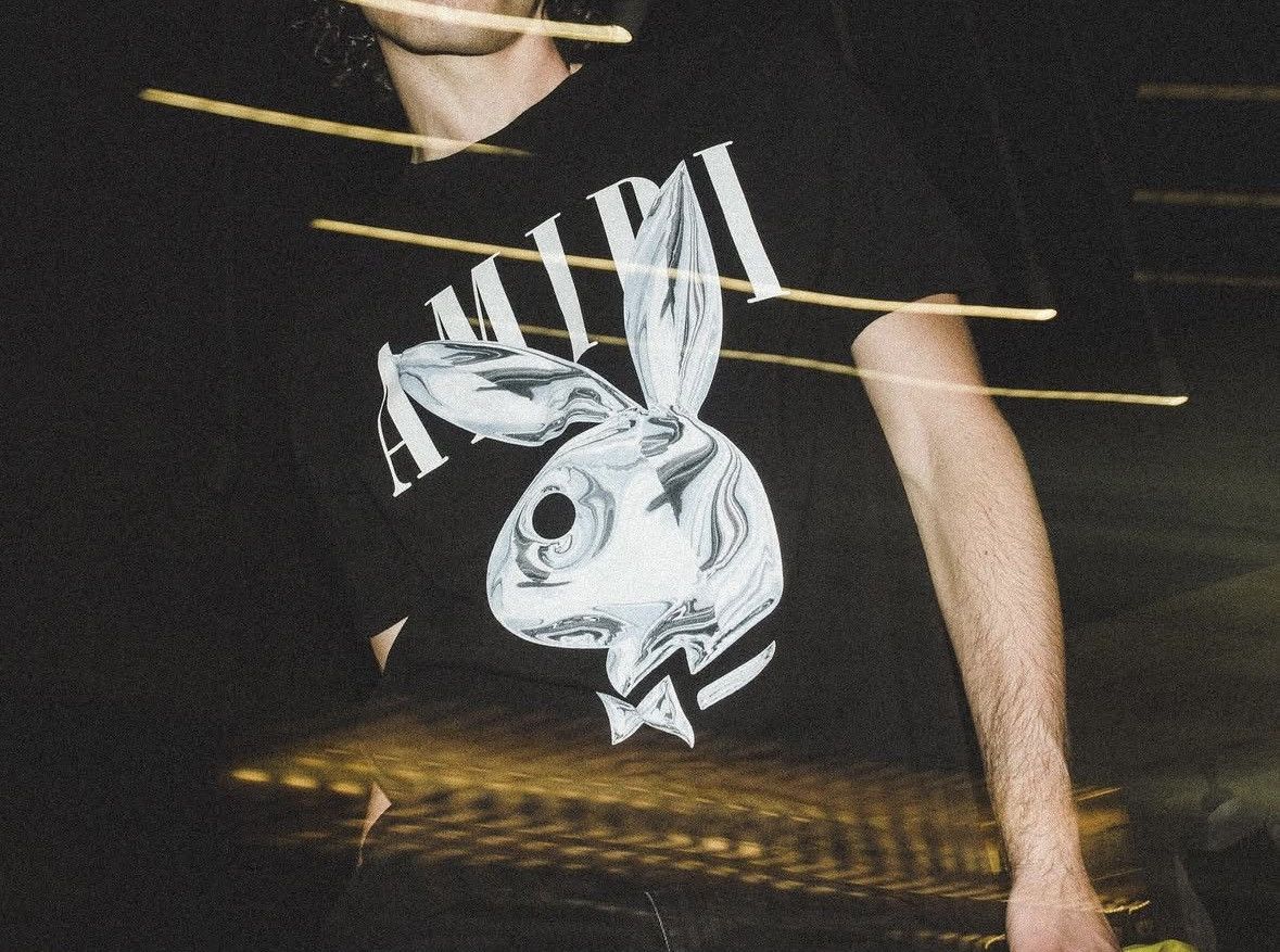 Amiri Amiri x Playboy Metallic Bunny T-Shirt Black Size US M / EU 48-50 / 2 - 4 Thumbnail
