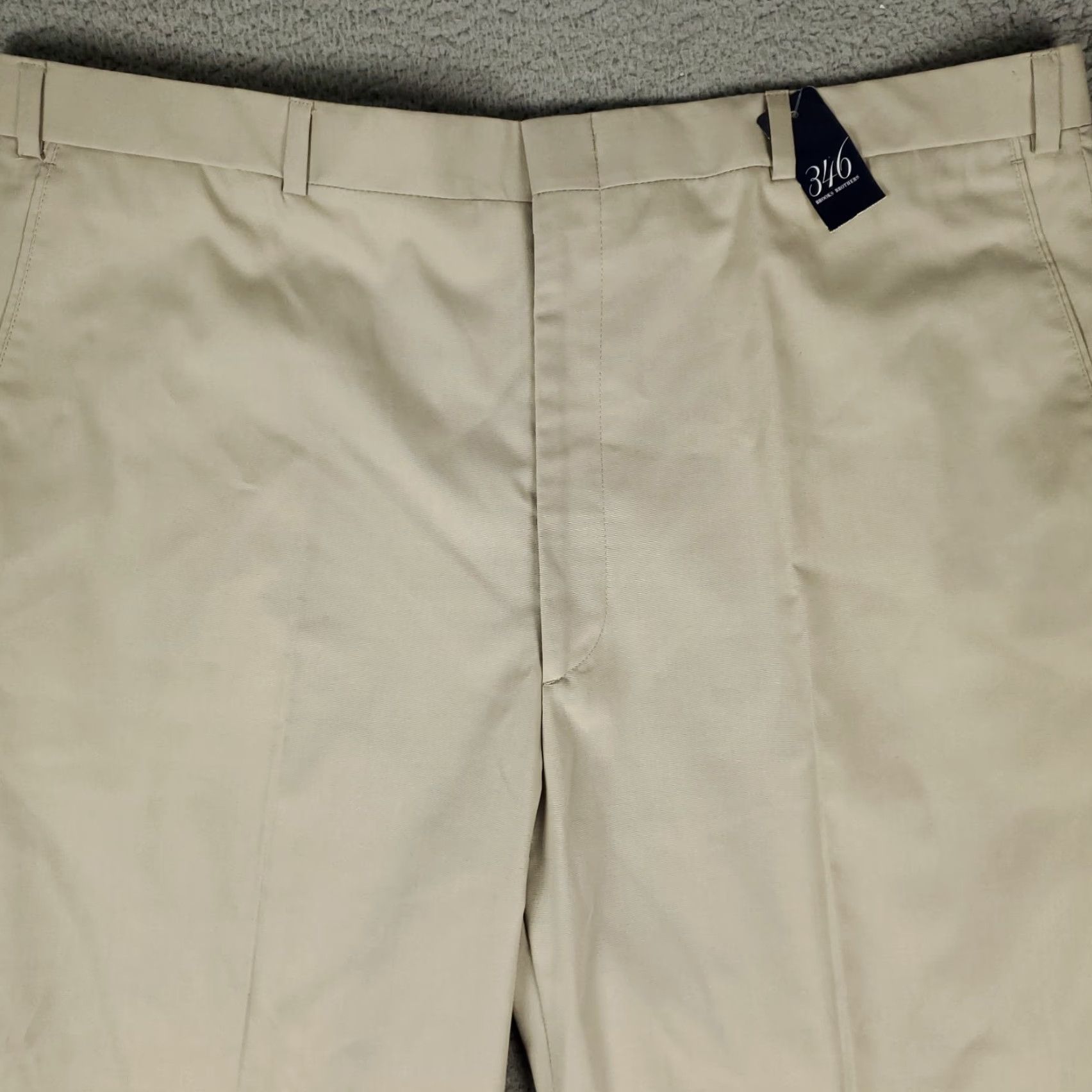 Brooks Brothers Brooks Brothers Pants Mens 40x33 Beige Stretch Flat Front Dress Relaxed Straight Pants Regular Beige Classic American Preppy Mens Size US 40 / EU 56 - 2 Thumbnail