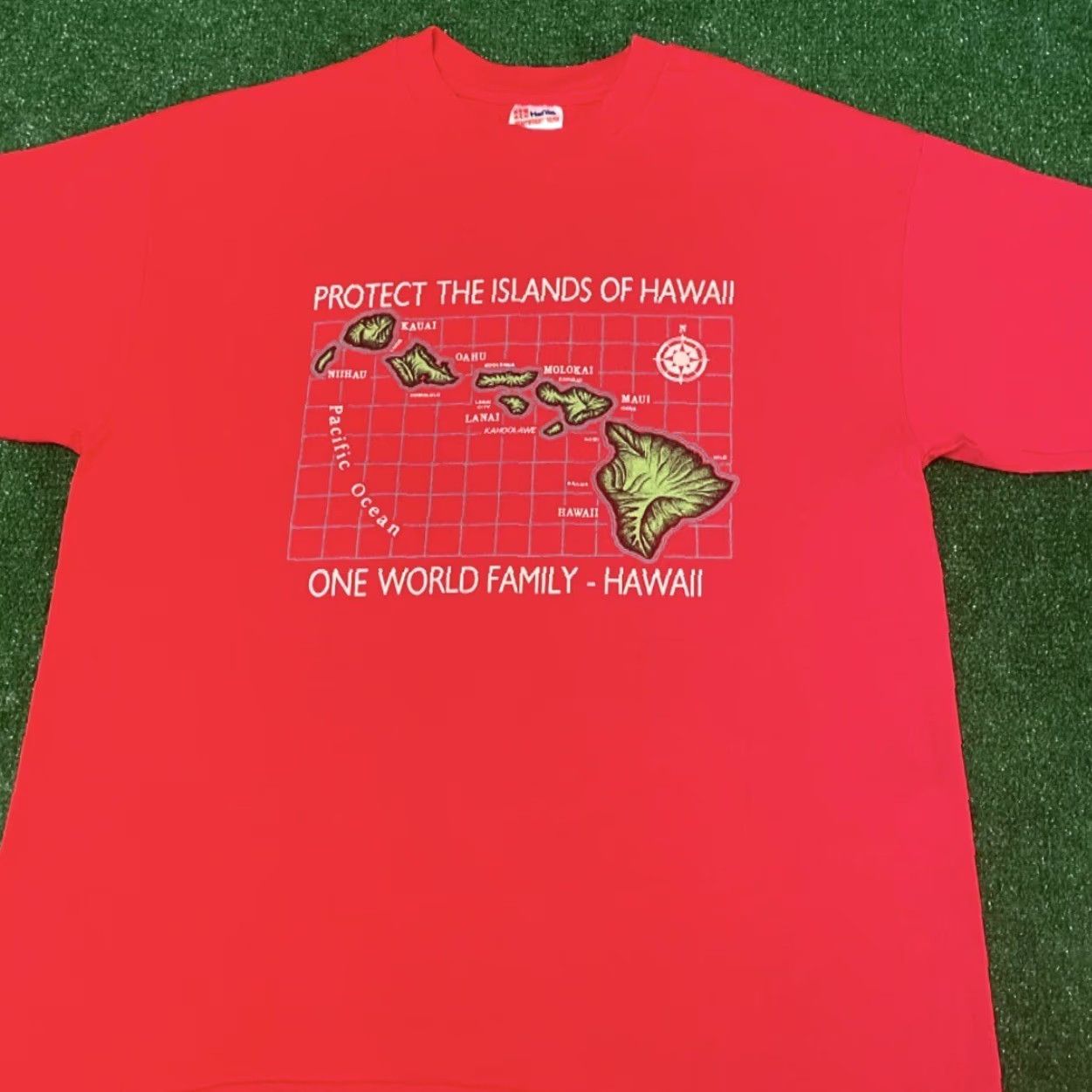 Vintage VINTAGE 80s 90s Protect Islands Of Hawaii Peace Nature VTG Shirt Mens XL Red 90s Mens T-Shirt Size US XL / EU 56 / 4 - 3 Thumbnail