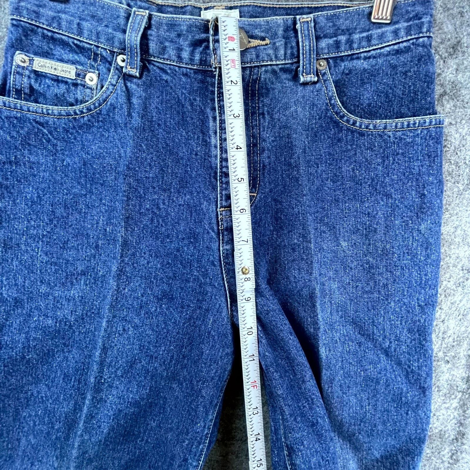 Calvin Klein Vintage Calvin Klein Jeans Womens 14 Indigo Loose Fit 90s 80 Size 36" / US 14 / IT 50 - 7 Thumbnail