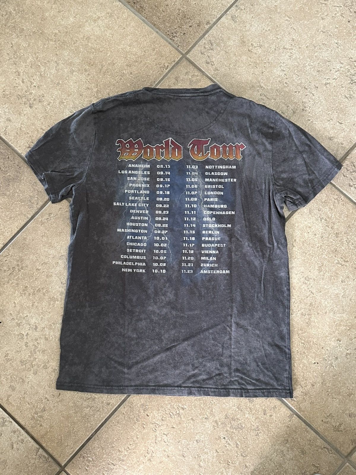 Hollister Dark Grey Hollister World Tour Band Tee Size US M / EU 48-50 / 2 - 4 Thumbnail