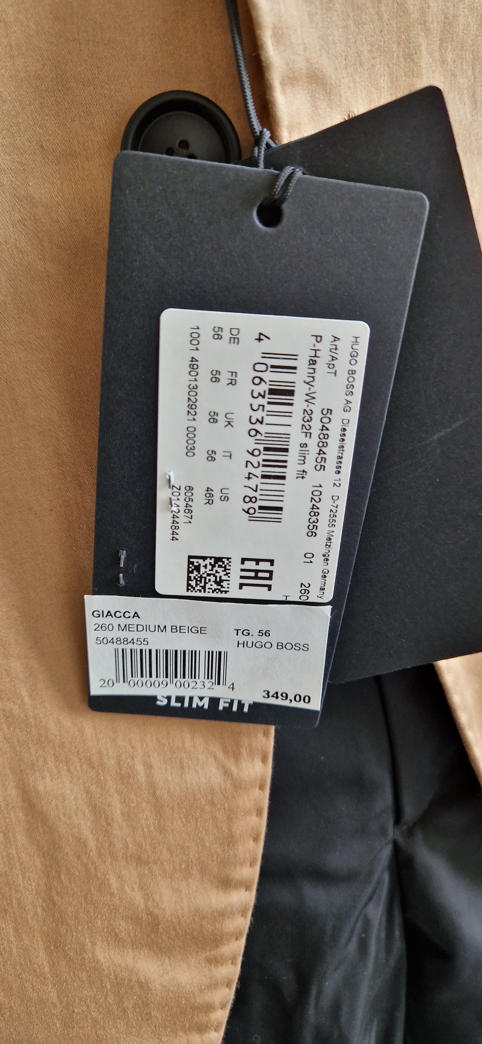 Hugo Boss Size 56 italy Size 54L - 4 Thumbnail