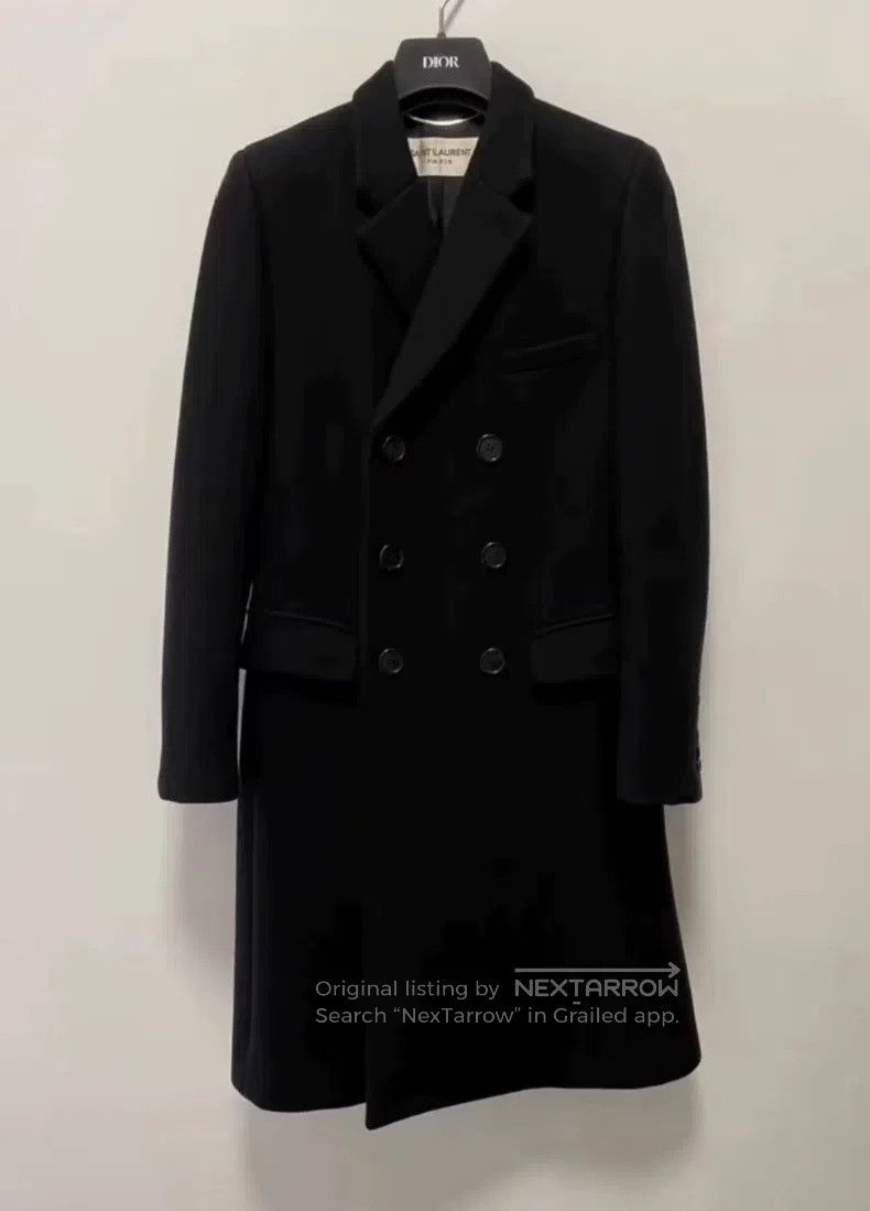 Saint Laurent Paris Saint Laurent Paris Classic Black Double-Breasted Coat Size XS / US 0-2 / IT 36-38 - 3 Thumbnail