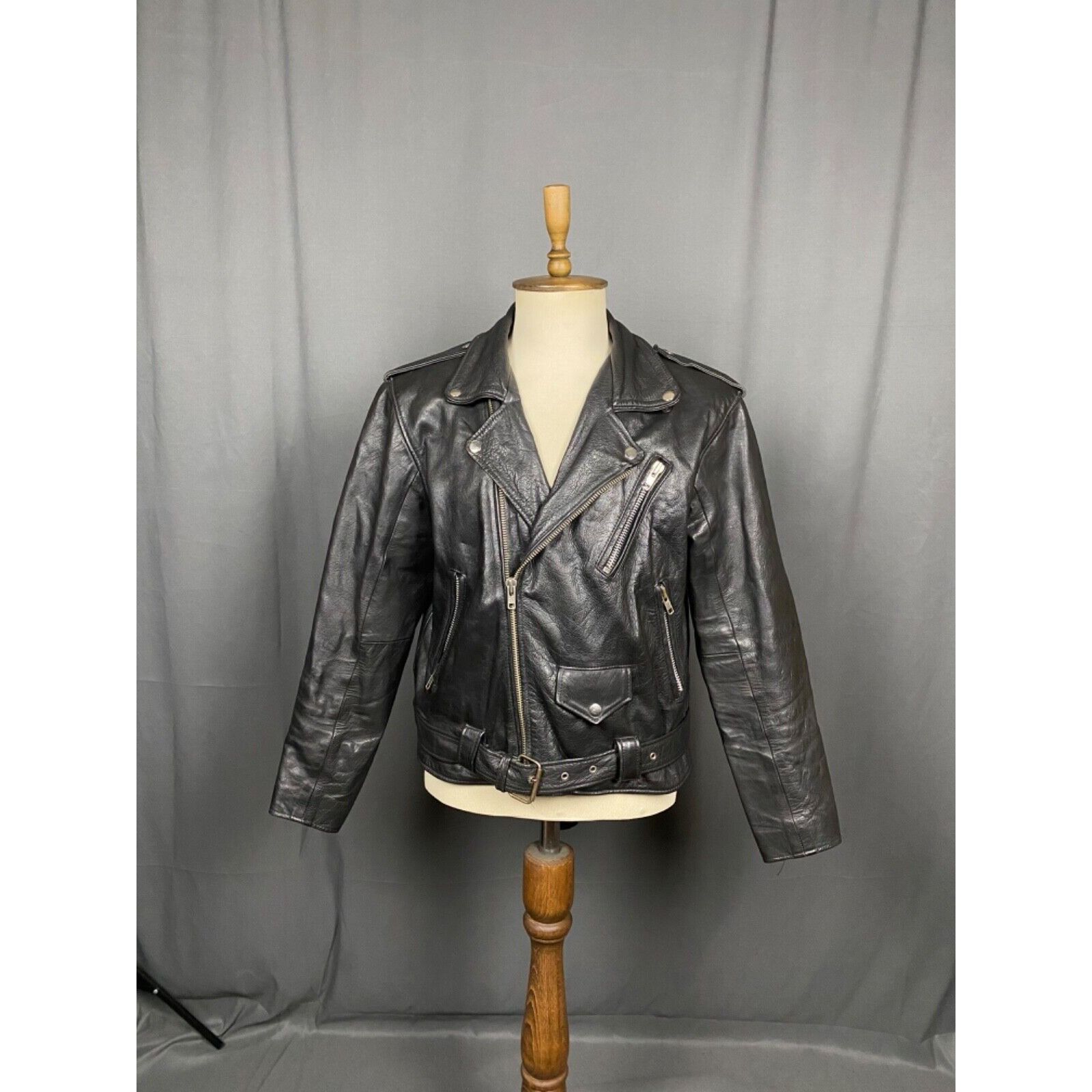 Raf by Raf Simons RARE! Raf Simons VTG Men's Black Leather Biker Jacket Size L Size US L / EU 52-54 / 3 - 4 Thumbnail