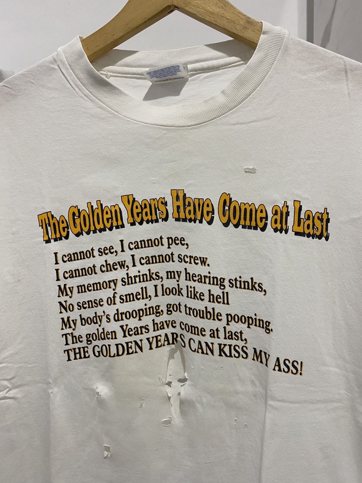 Vintage Vintage Quote Parody Tee Distressed Size US XL / EU 56 / 4 - 2 Thumbnail