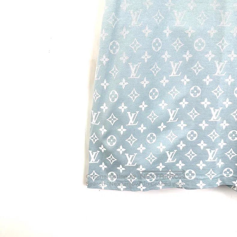 Louis Vuitton Louis Vuitton Sky blue full print gradient Logo short slee Size US M / EU 48-50 / 2 - 6 Thumbnail