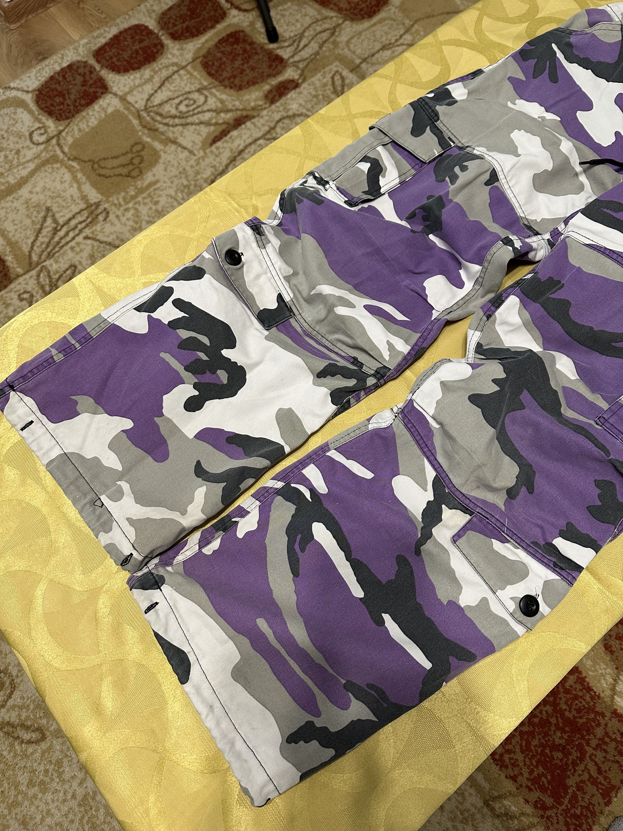Other ❌LAST DROP ❌Camo Wide Leg Cargo Pants, Military Style Pants Size US 30 / EU 46 - 4 Thumbnail