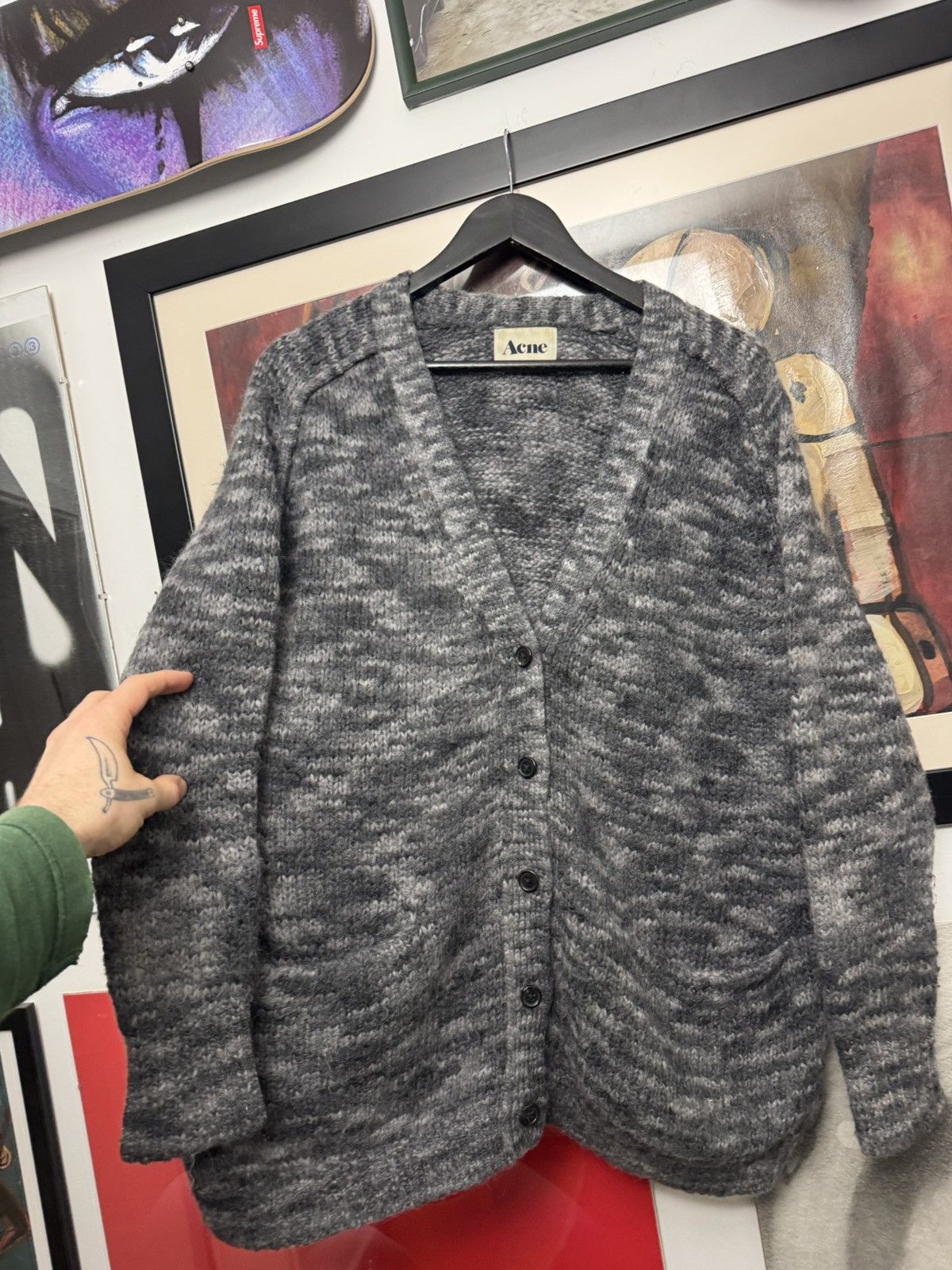 Acne Studios Acne Studios Oversize Mohair Wool Cardigan Sweater Knit Rare Size US XS / EU 42 / 0 - 2 Thumbnail