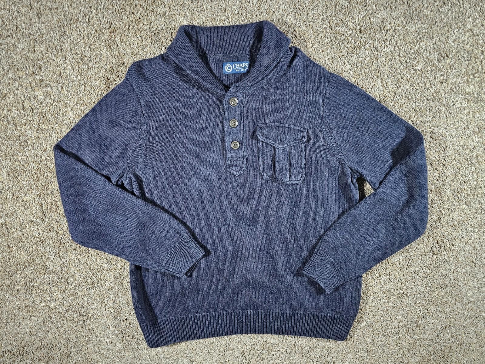 Chaps Chaps XL Cowl Neck Pocket Sweater Blue Size US XL / EU 56 / 4 - 1 Thumbnail
