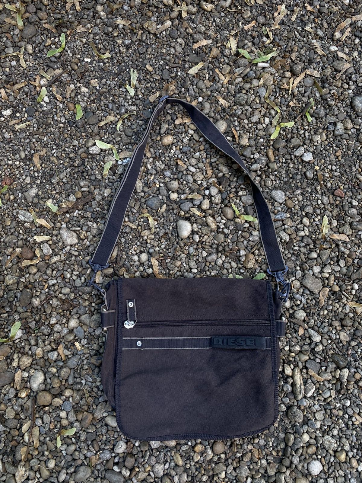Diesel Vintage Small Logo Crossbody Bag in Brown, Men's