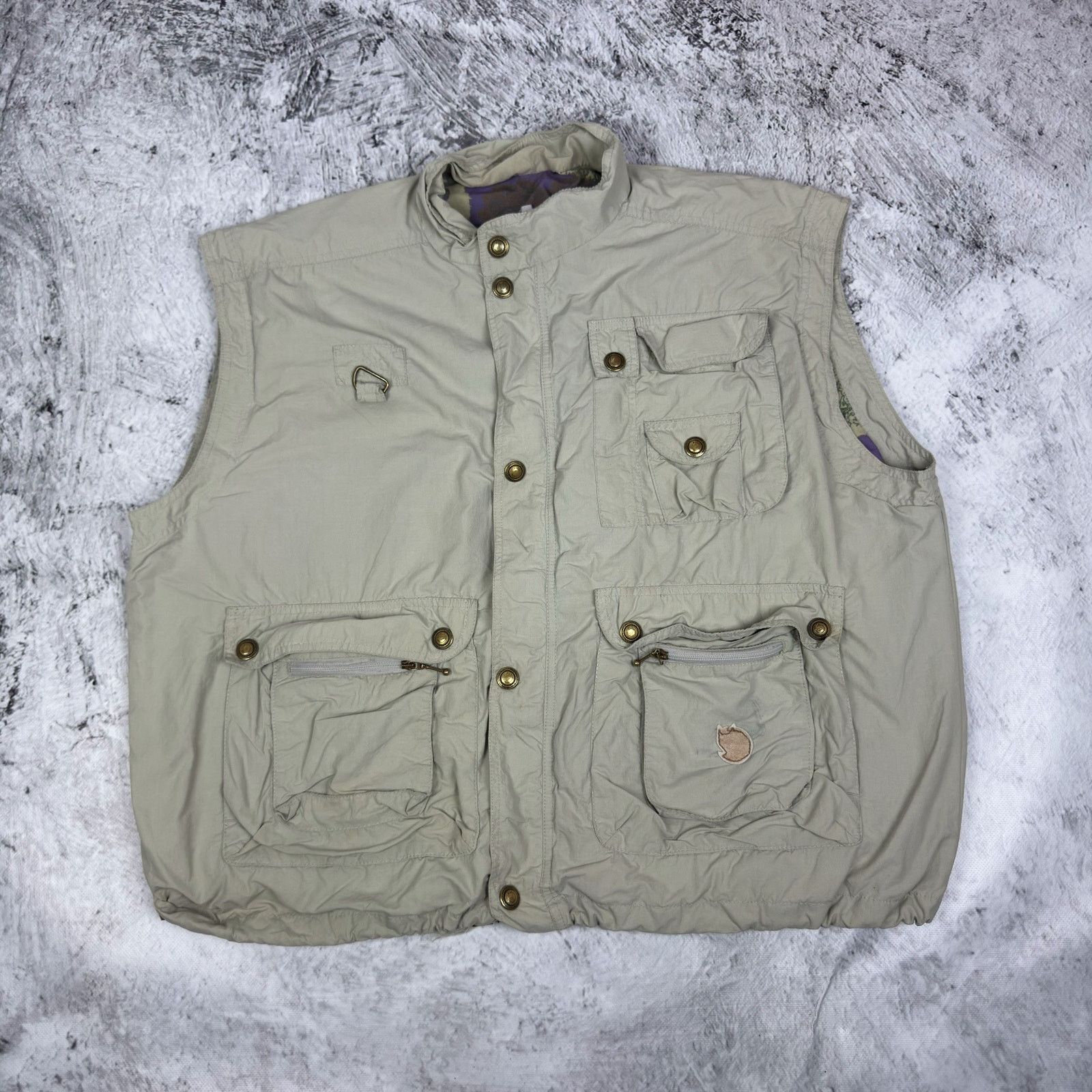 Fjallraven Fjallraven Men's beige Snap Button Multi Pockets Hiking Vest Size US L / EU 52-54 / 3 - 1 Thumbnail