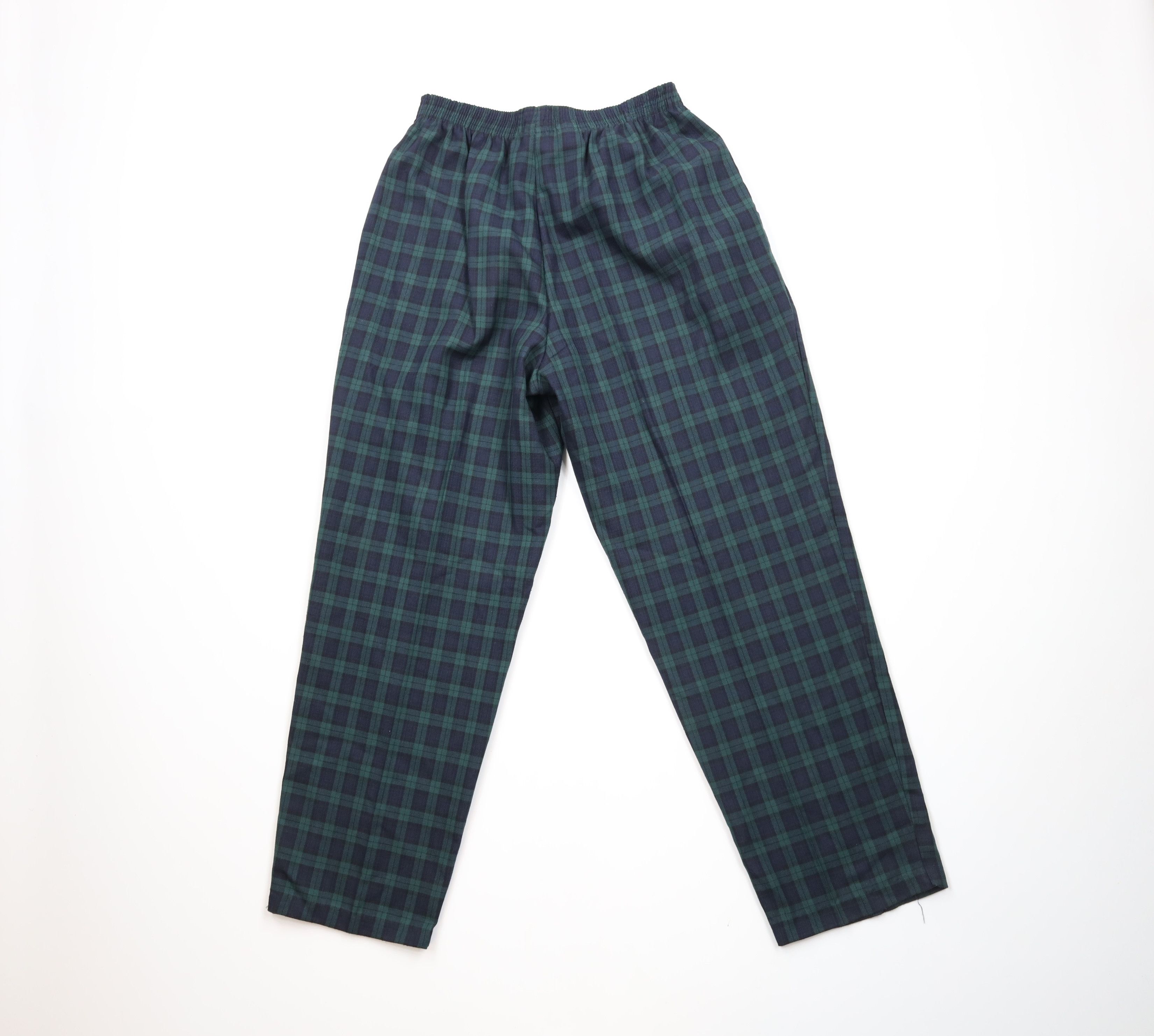 Vintage Vintage 90s Streetwear Tapered Leg Flannel Pants Plaid USA Size 36" / US 14 / IT 50 - 9 Thumbnail