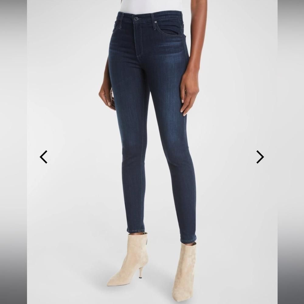 image of Ag Adriano Goldschmied Ag Jeans Farrah Skinny Ankle High-Rise Women’S Size 24R in Blue, Women's