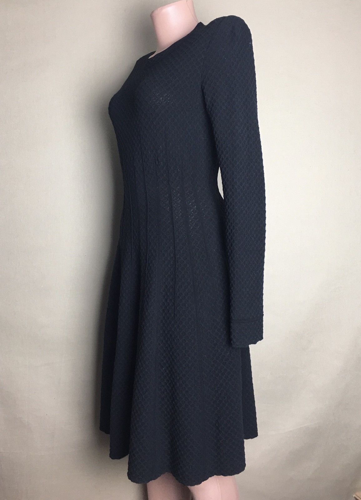 Missoni MISSONI Black Jacquard Wool Viscose Womens Dress Size S / US 4 / IT 40 - 3 Thumbnail