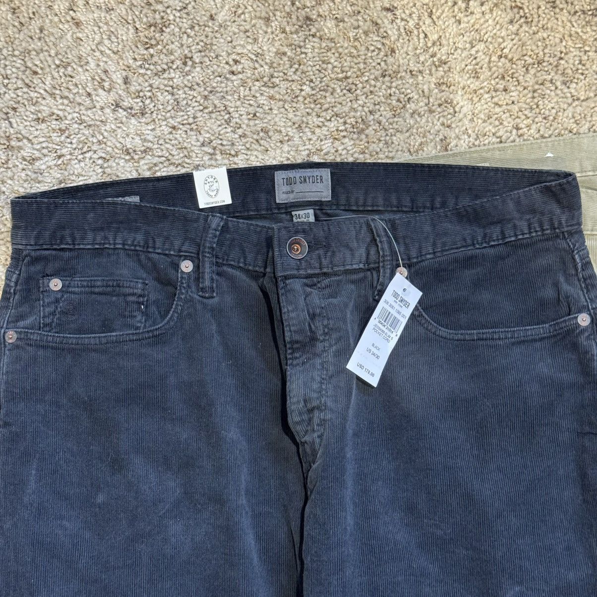 Todd Snyder Todd Snyder Corduroy Pants Slim Fit 34 x 30 Navy Tan $178 Size US 34 / EU 50 - 6 Thumbnail