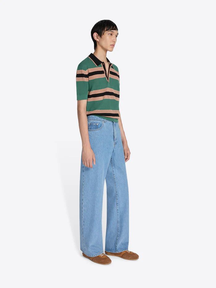 Dries Van Noten Striped Polo Shirt Size US L / EU 52-54 / 3 - 8 Thumbnail