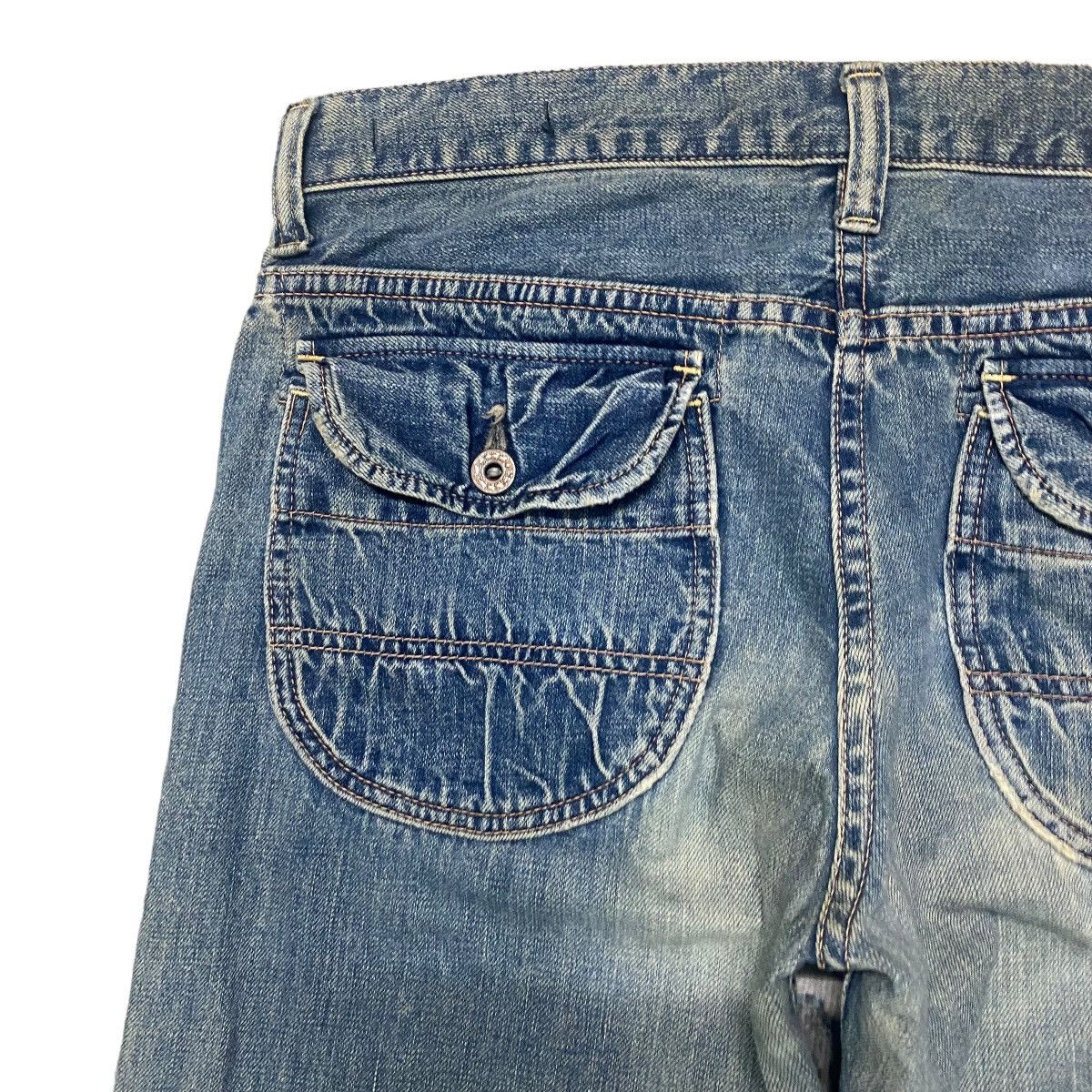Johnbull Vintage JOHN BULL Denim Selvedge Fatigue Pants Size US 31 - 10 Thumbnail