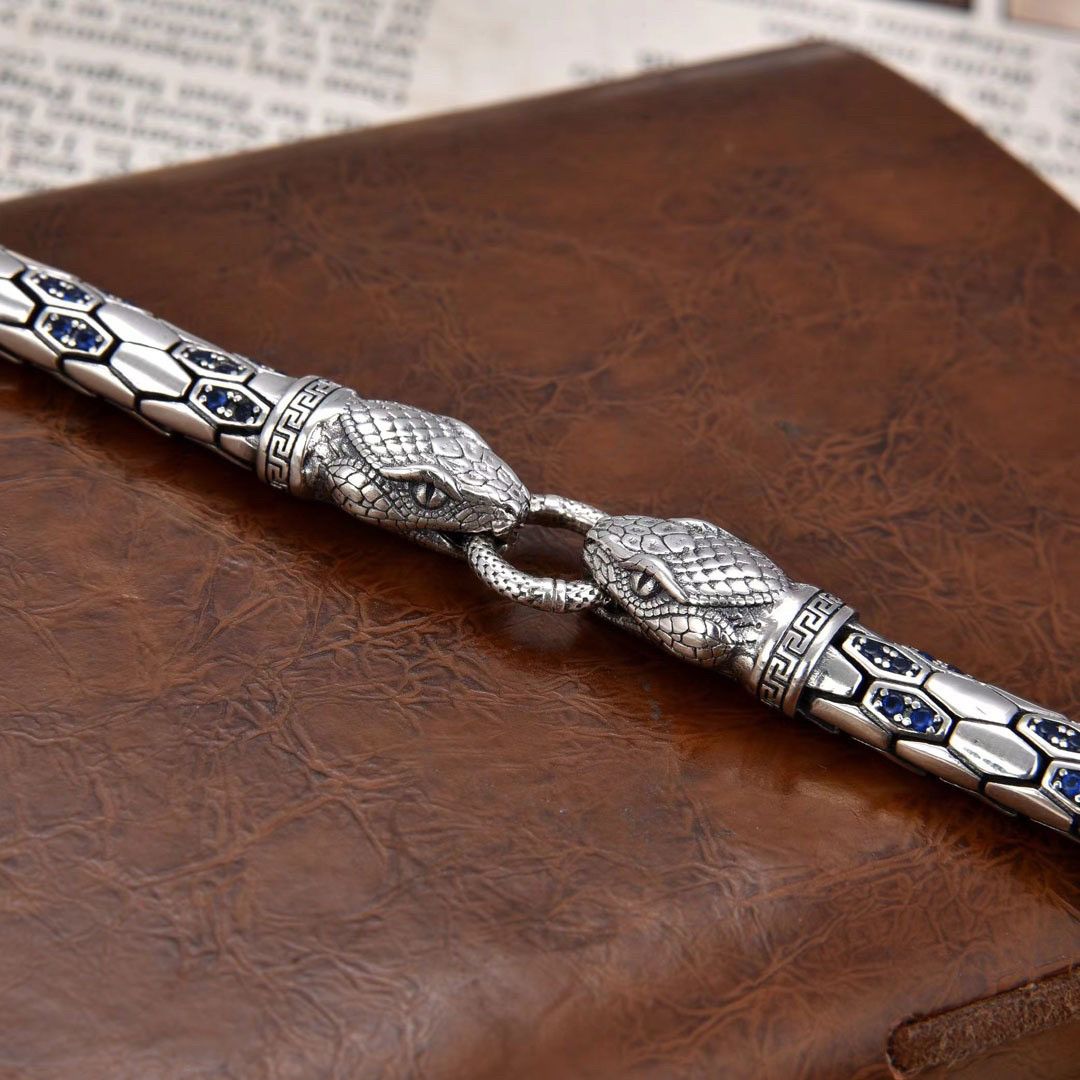 Jewelry 20cm Double Serpentine Diamond Set Bracelet Size ONE SIZE - 5 Thumbnail