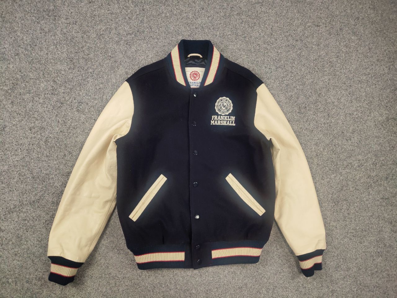 Franklin & Marshall Vintage Franklin & Marshall Varsity Wool Bomber Jacket Size US L / EU 52-54 / 3 - 2 Thumbnail