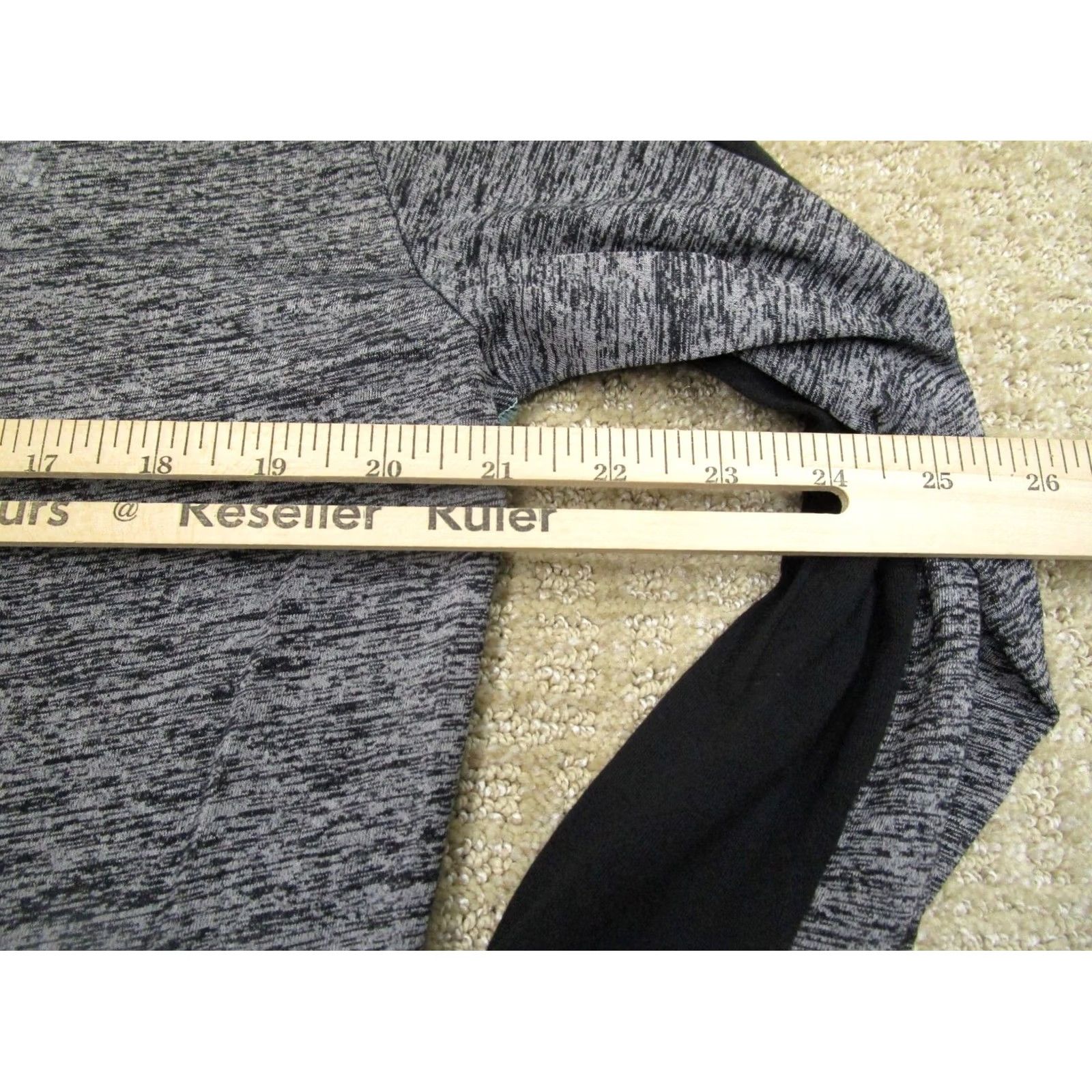 Vintage American Fighter Hoodie Women XL Gray Lightweight Moisture Wicking Mock Neck Pullover Casual Sports Logo Geometric Pattern Size XL / US 12-14 / IT 48-50 - 6 Thumbnail