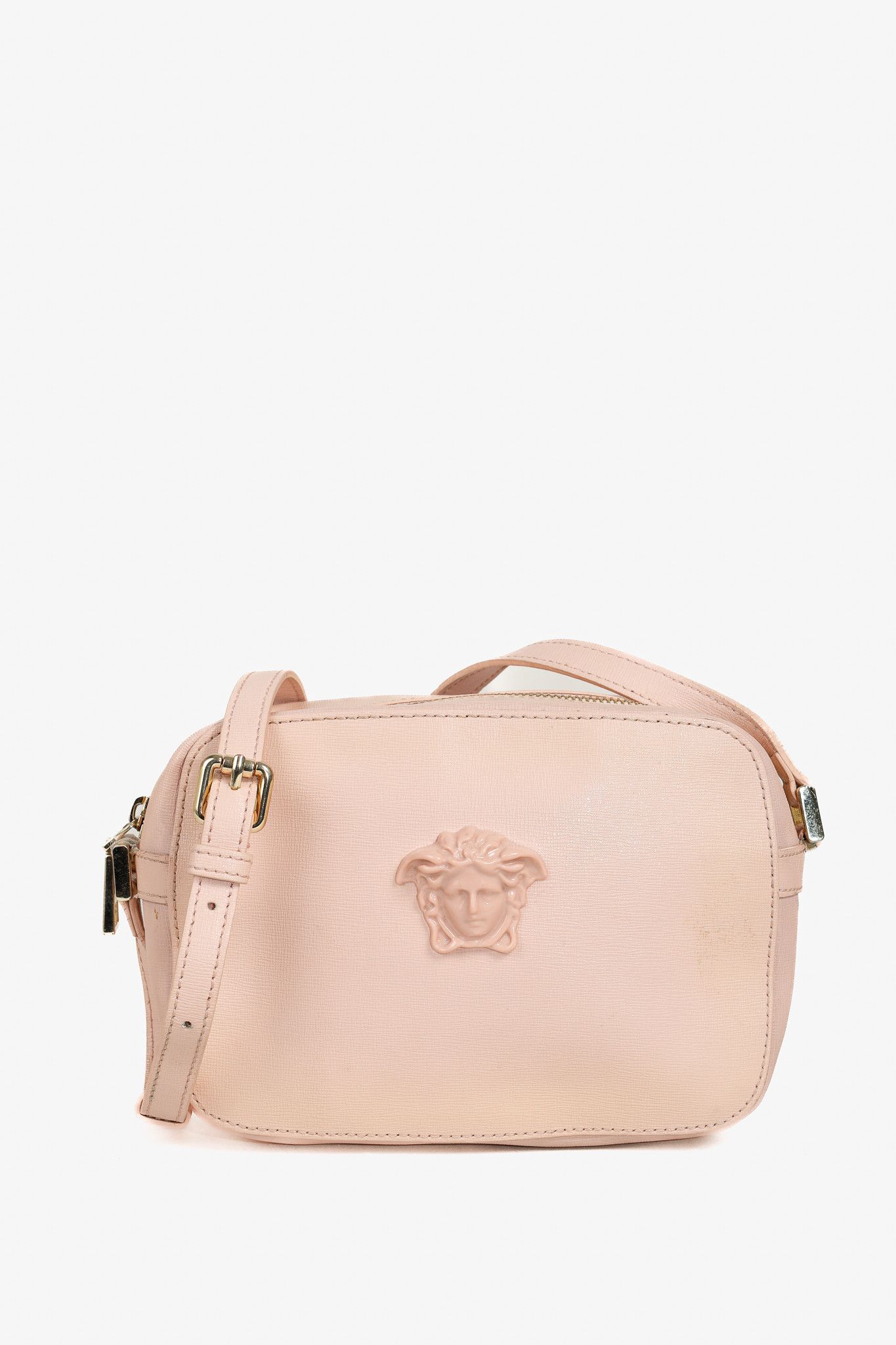 Versace Versace Palazzo Medusa Pink Leather Crossbody Camera Bag Size ONE SIZE - 1 Thumbnail