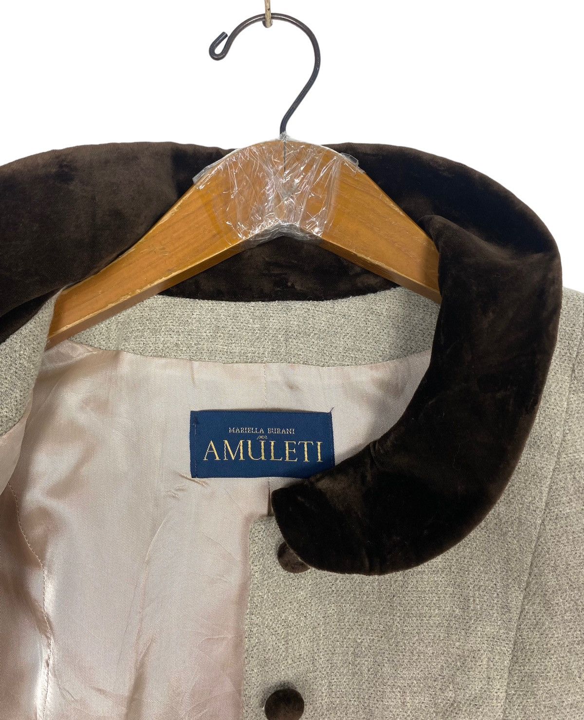 Vintage Rare‼️ Mariella Burani Amuleti Peplum Wool Jacket Made Italy Size S / US 4 / IT 40 - 7 Thumbnail
