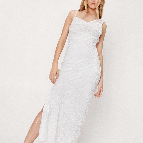 Nasty Gal NWT New Nasty Gal Cowl Neck Split Hem Maxi Dress Size M / US 6-8 / IT 42-44 - 1 Thumbnail