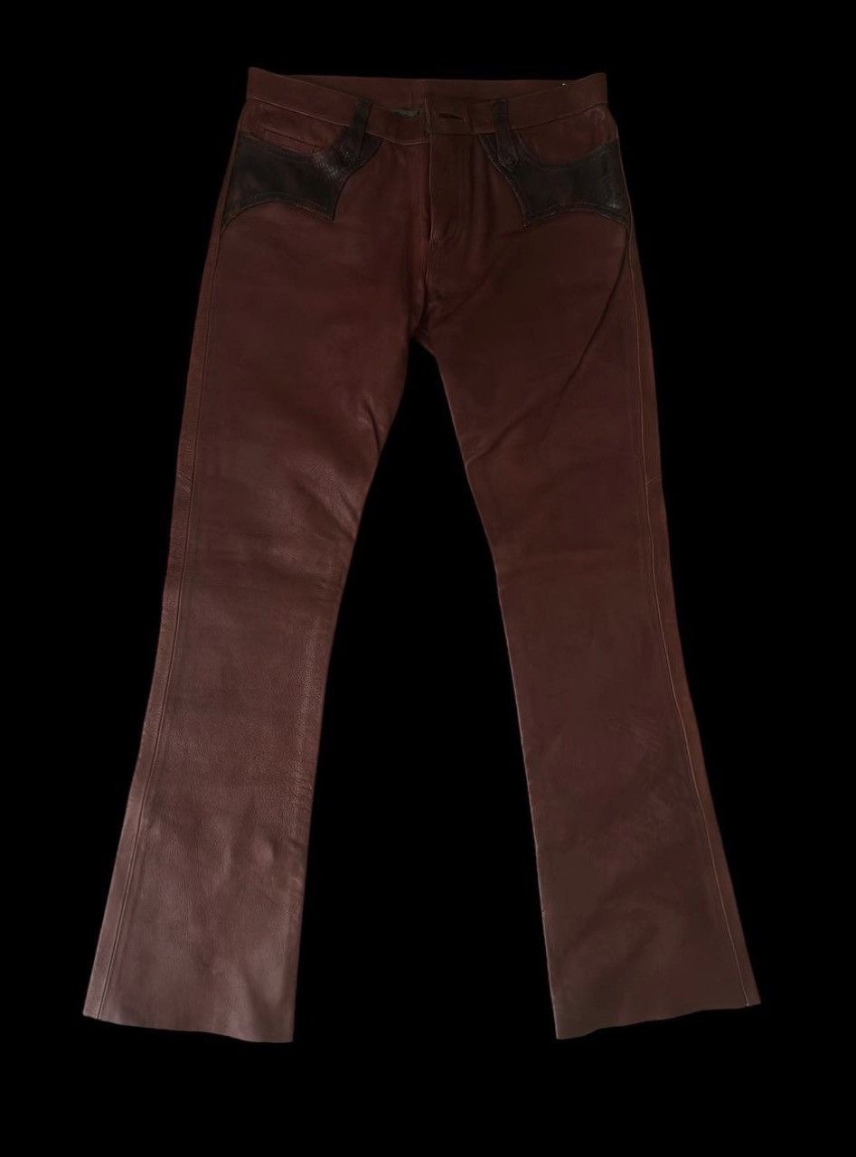 Obelisk **Sold** Obelisk Burgundy Vintage Horse hide Leather Pants Size US 28 / EU 44 - 1 Thumbnail