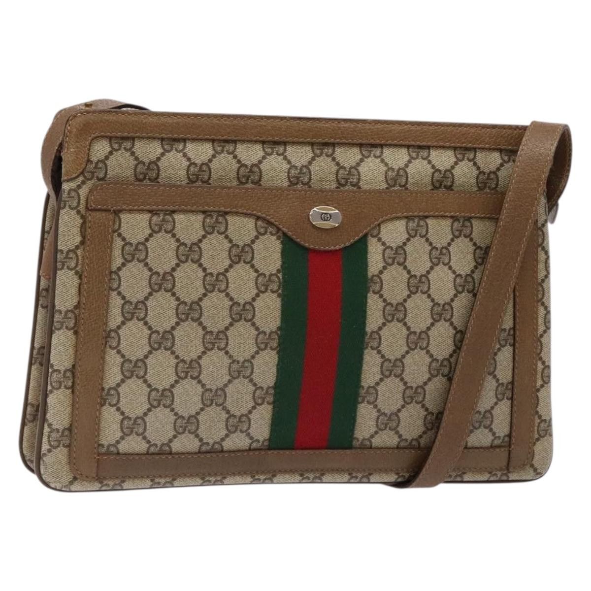 Gucci GUCCI GG Supreme Web Sherry Line Shoulder Bag Pvc Beige Size ONE SIZE - 1 Thumbnail