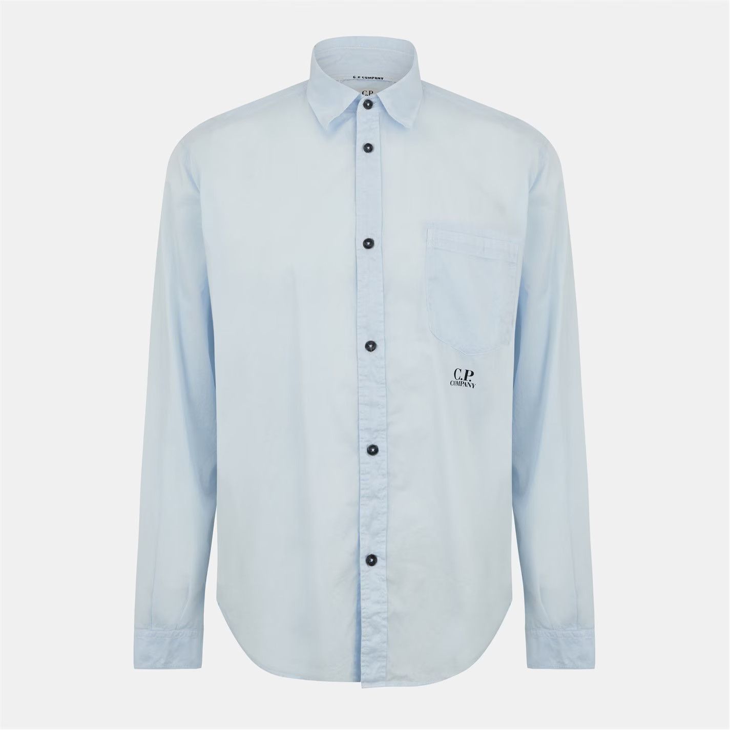 C.P. Company o1g2r1mq0426 Long Sleeve Shirt in Blue Size US M / EU 48-50 / 2 - 1 Thumbnail